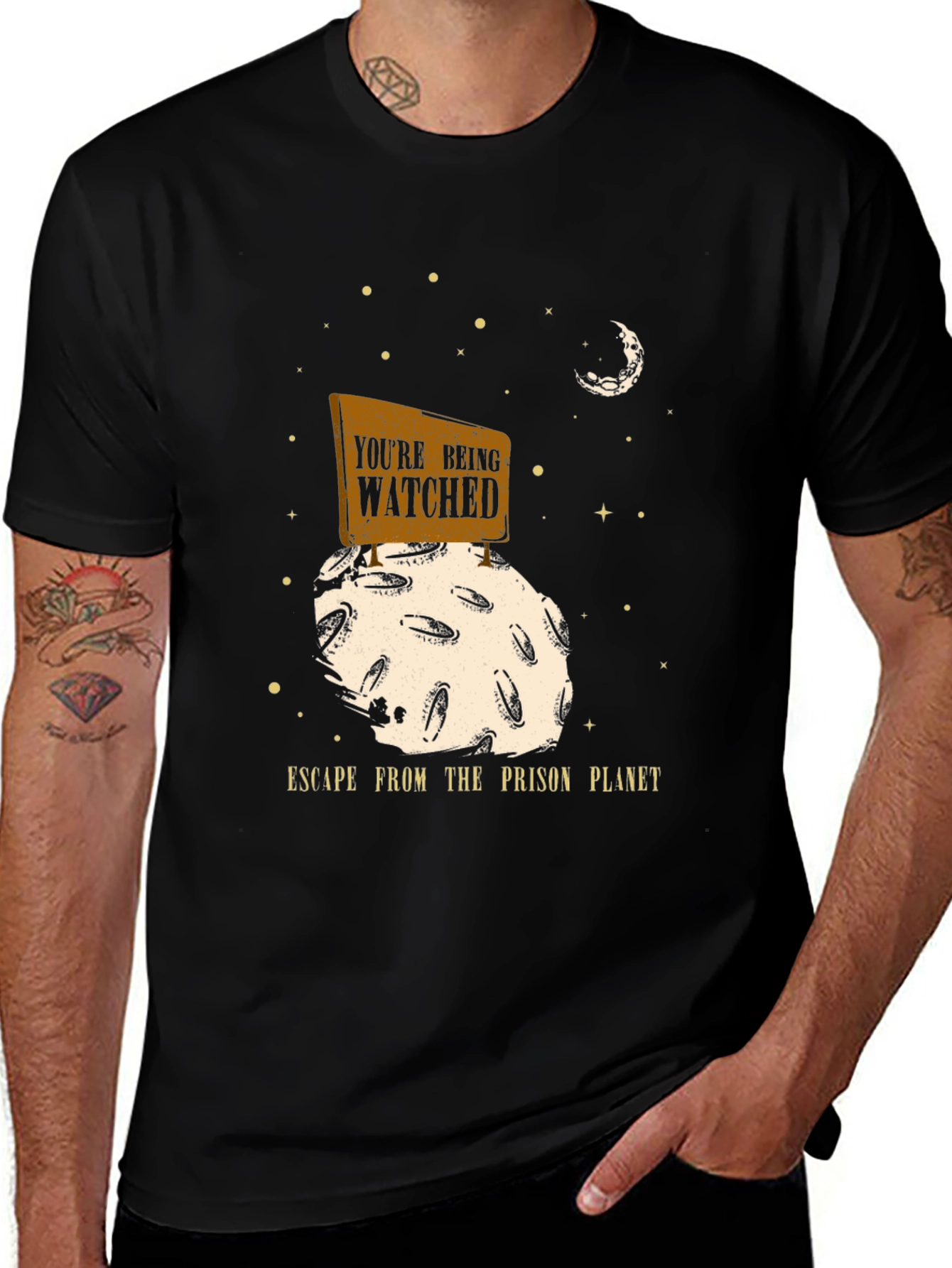 Variant 20 of You're Being Watched Prison Planet Graphic Tee