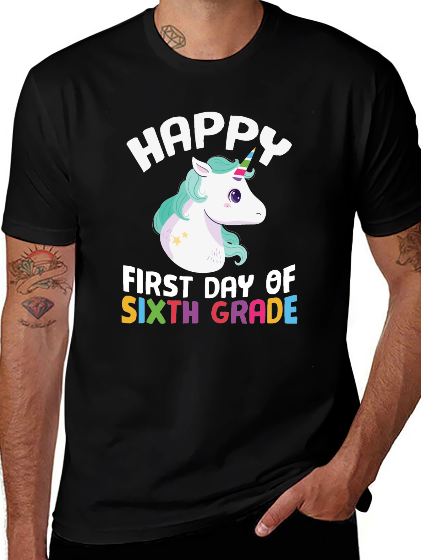 Variant 28 of Happy First Day of Sixth Grade Unicorn T-Shirt