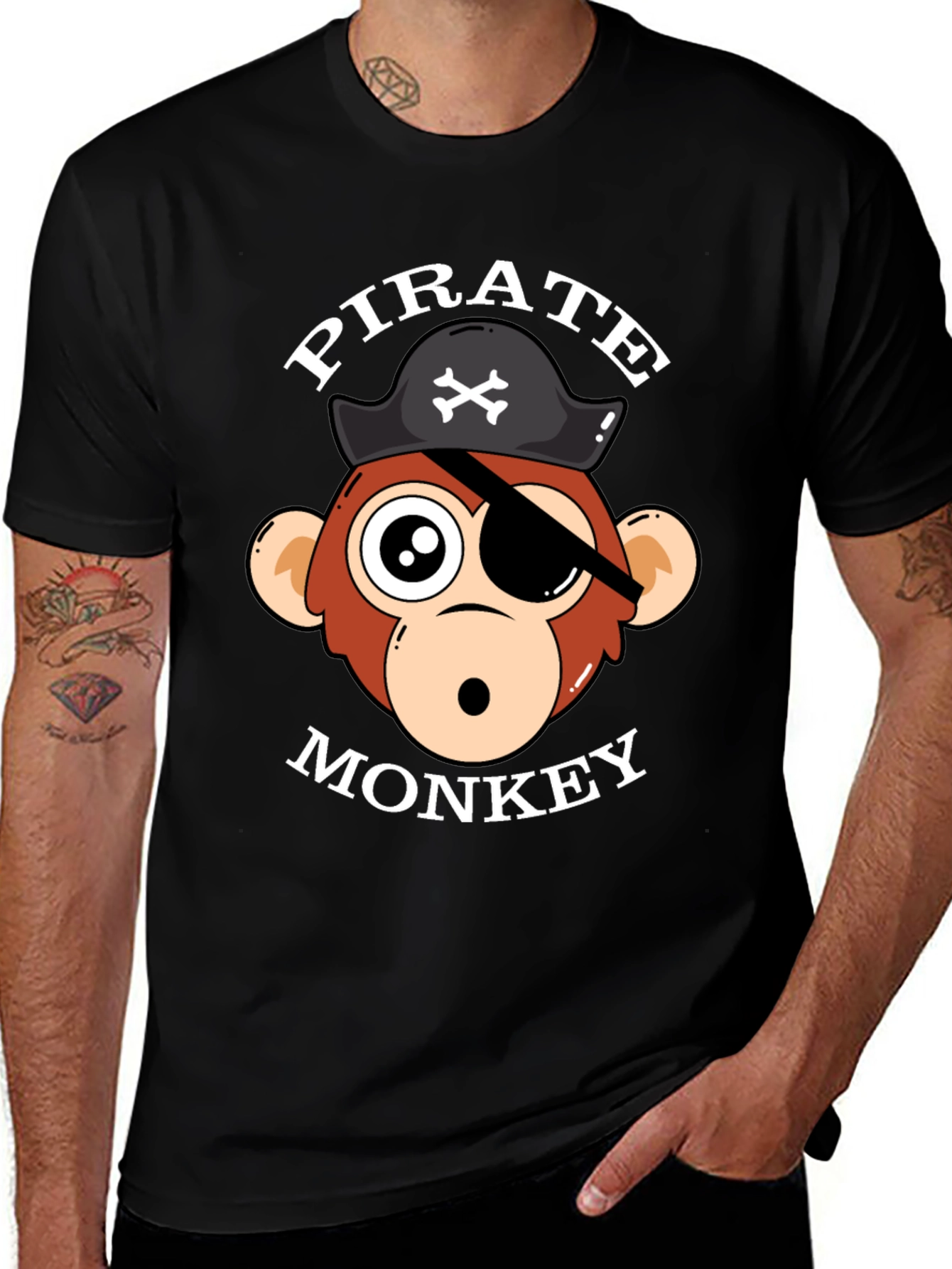 Variant 13 of Pirate Monkey Graphic T-Shirt