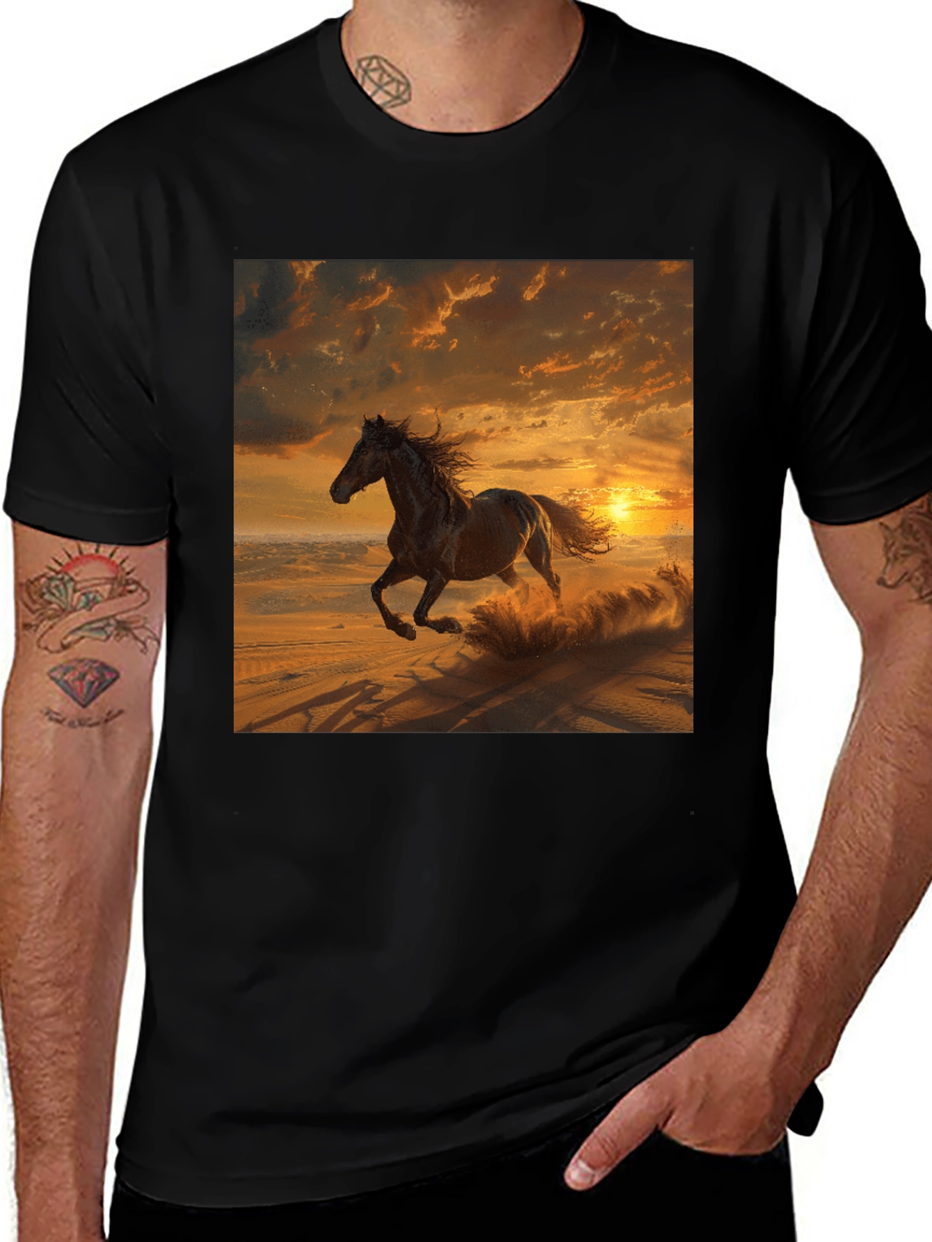 Variant 20 of Horse Sunset Graphic T-Shirt