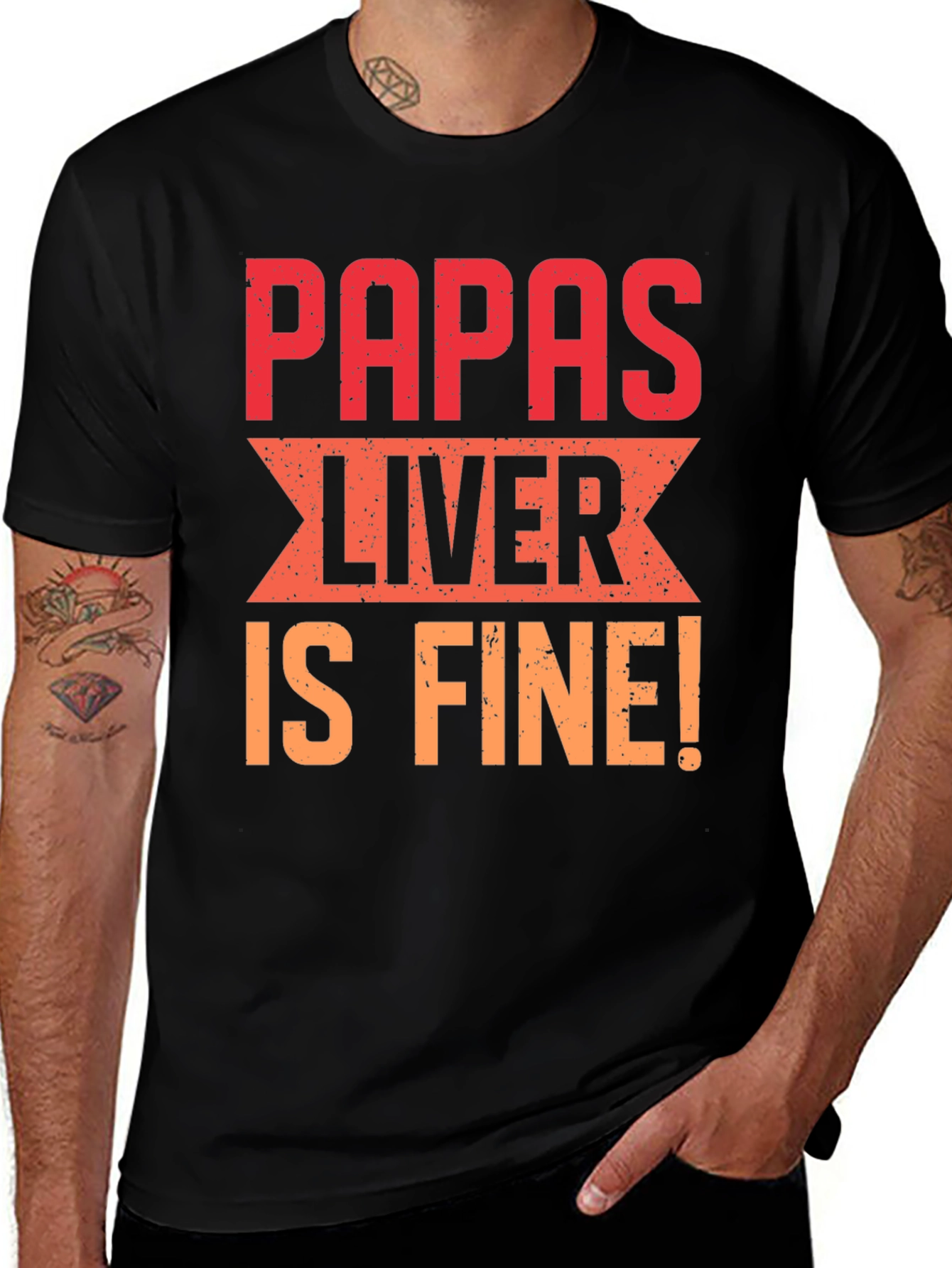 Variant 23 of Papa's Liver is Fine Graphic T-Shirt