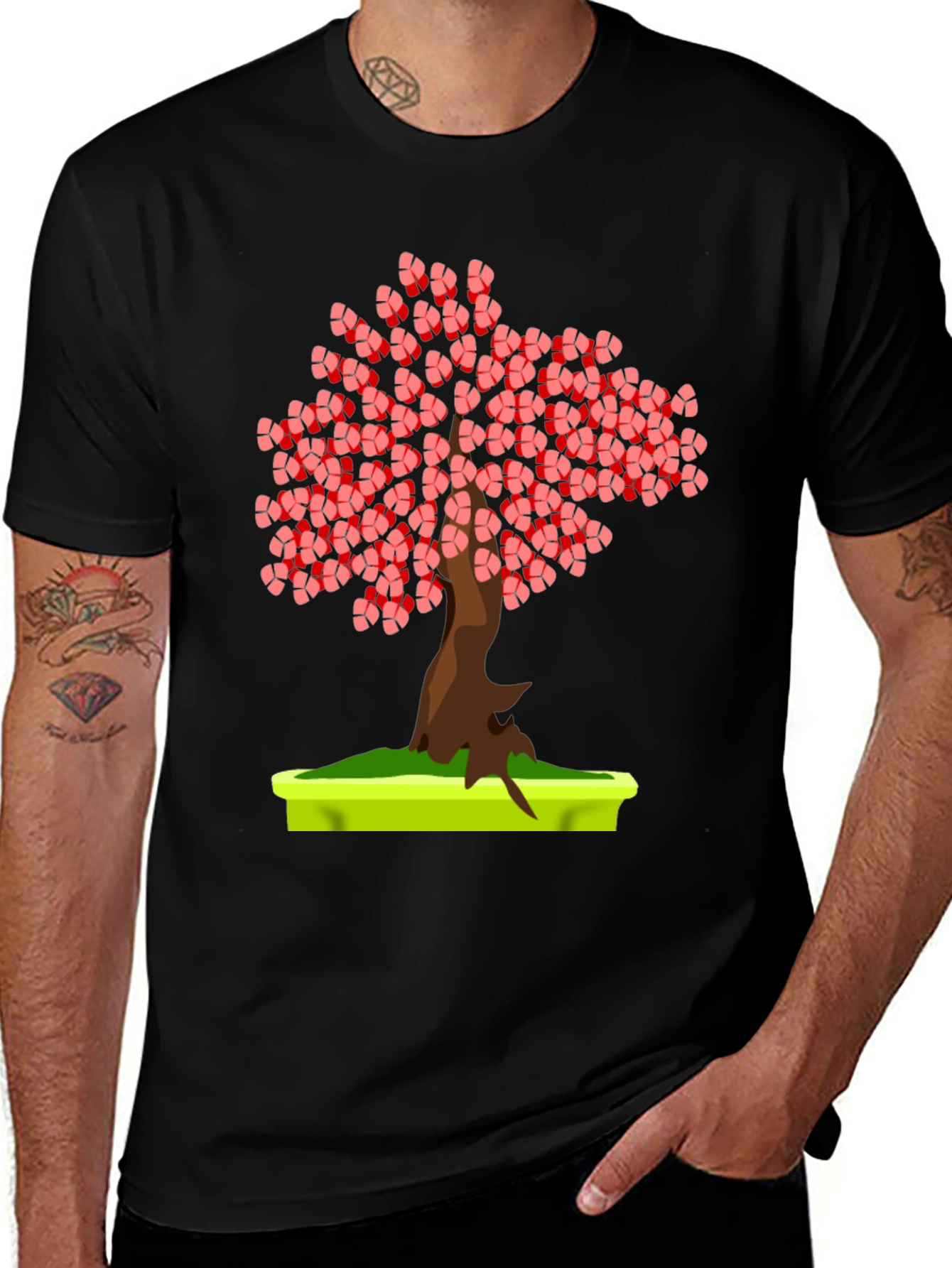 Bonsai Tree Graphic Tee - Unique Stylish Casual Wear