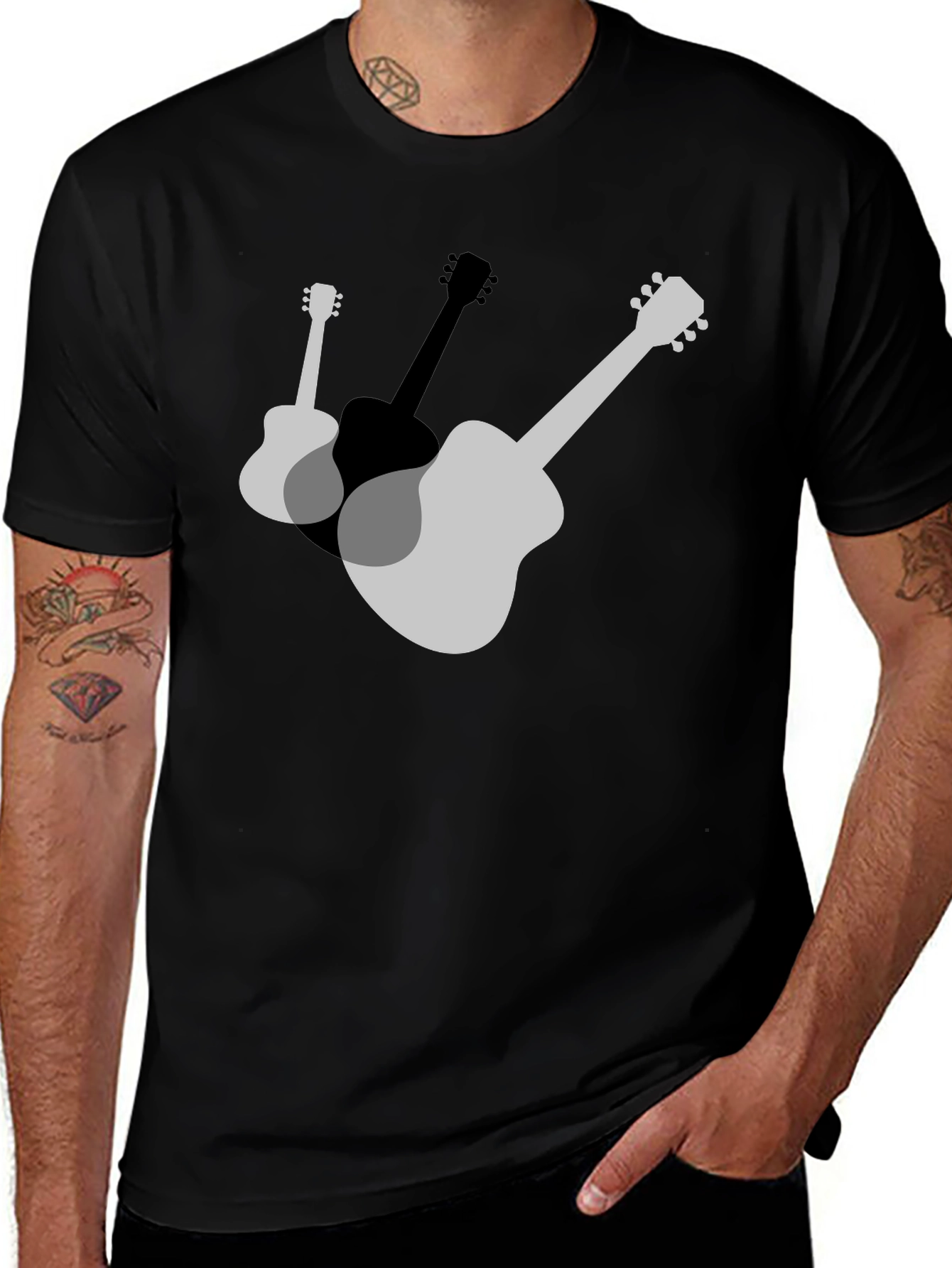 Variant 20 of Guitar Graphic T-Shirt - Stylish Musical Design