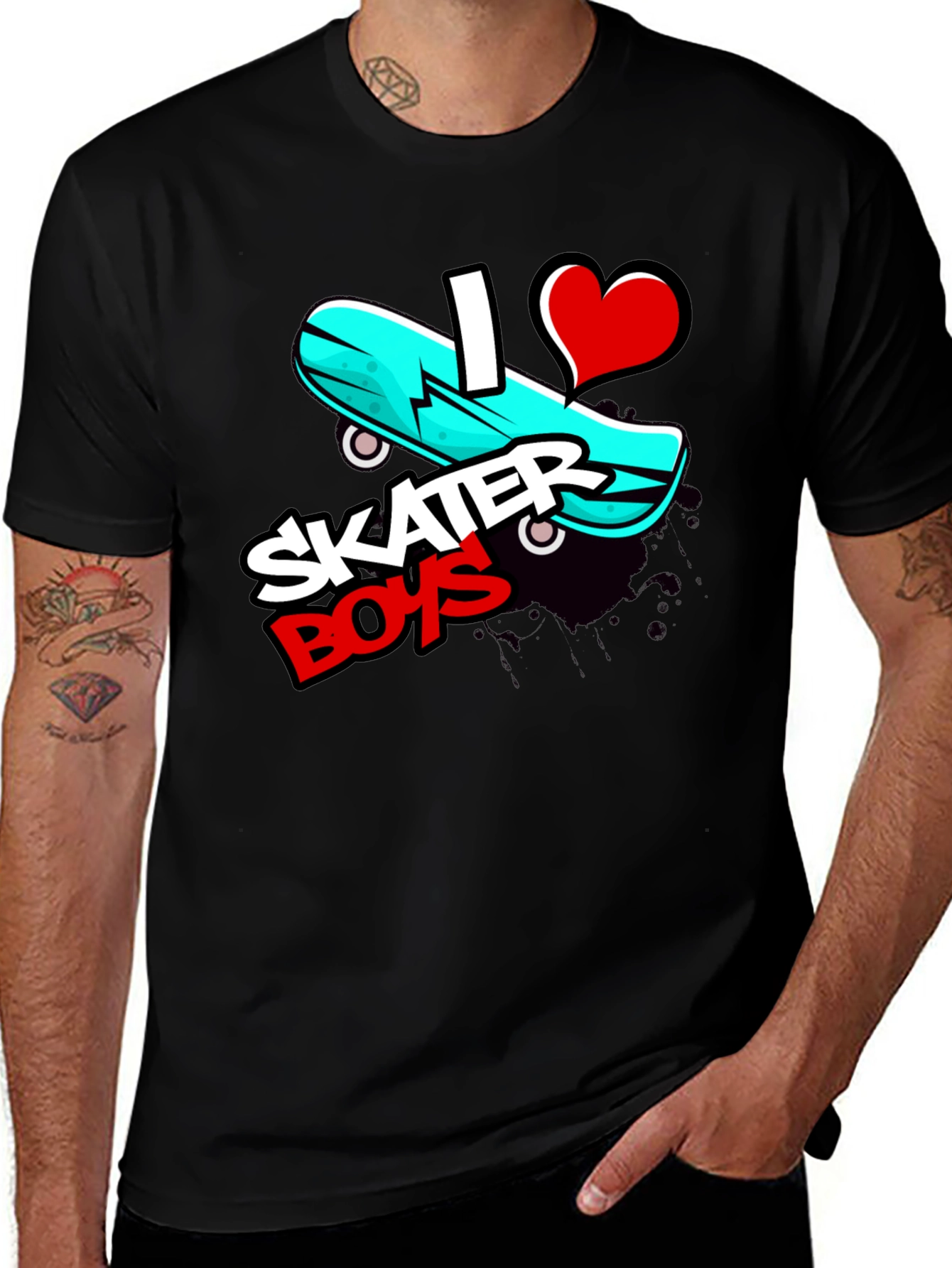 Variant 23 of I Love Skater Boys Graphic Tee