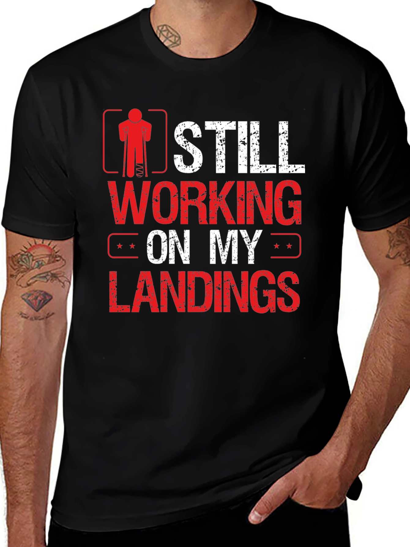 Variant 11 of Still Working on My Landings Graphic T-Shirt
