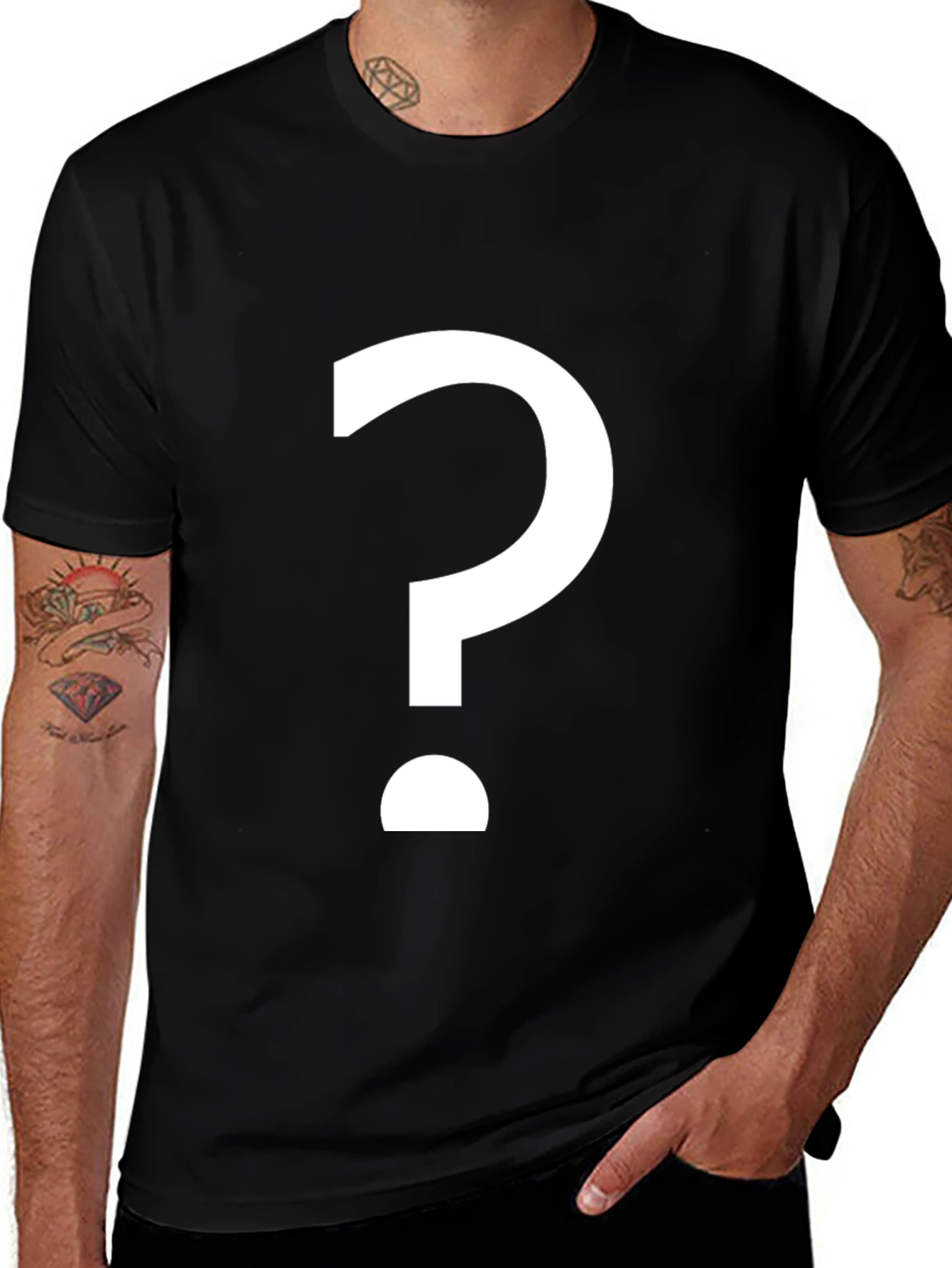 Variant 2 of Mystery Black T-Shirt with Question Mark