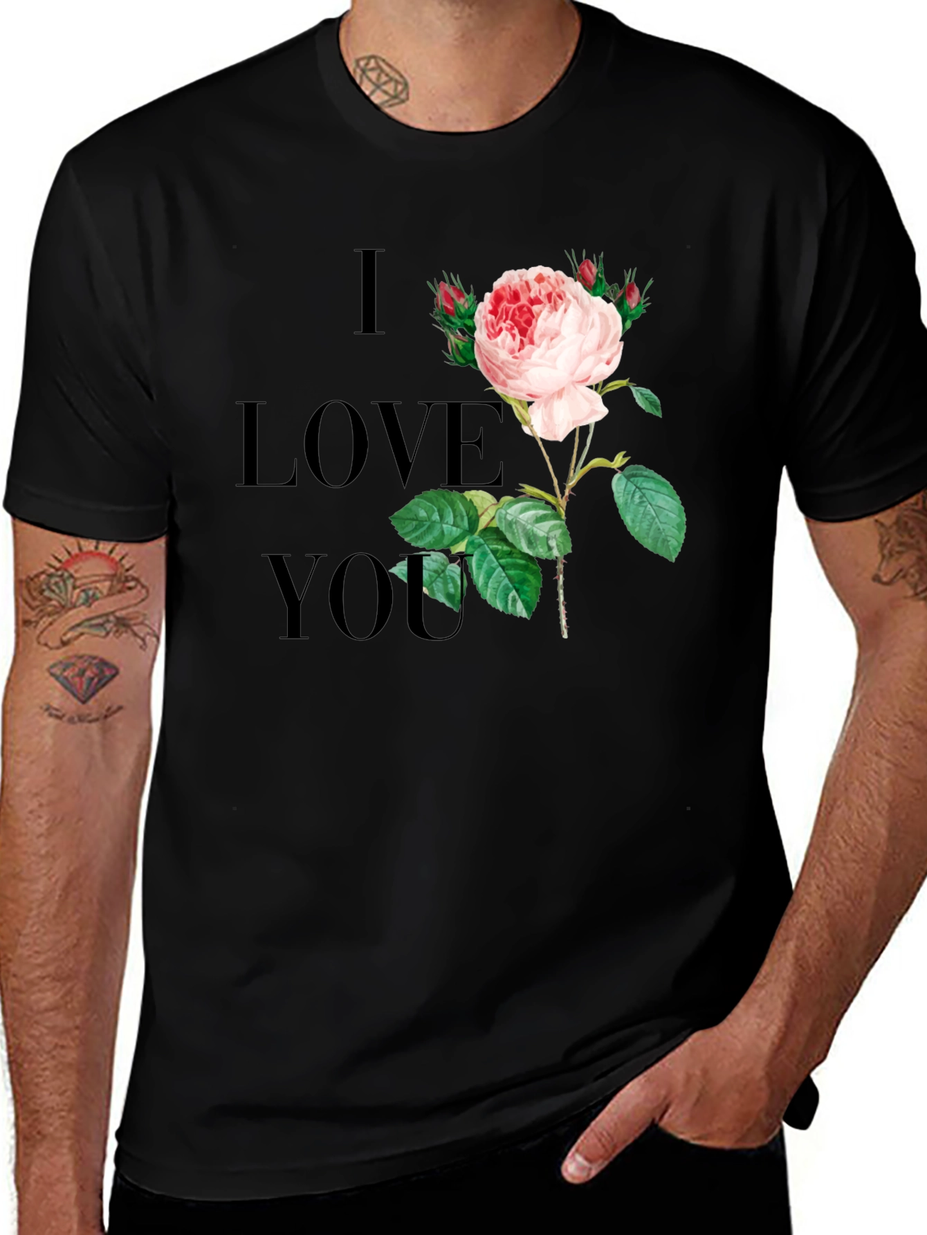 Variant 21 of I Love You Rose Graphic Tee