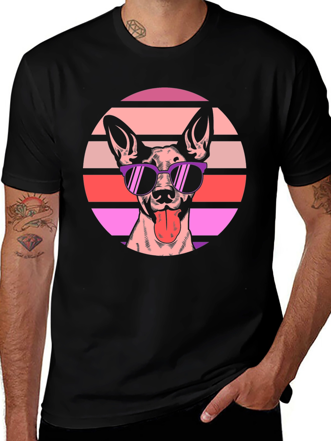 Variant 19 of Cool Dog Graphic Tee - Stylish Retro Design