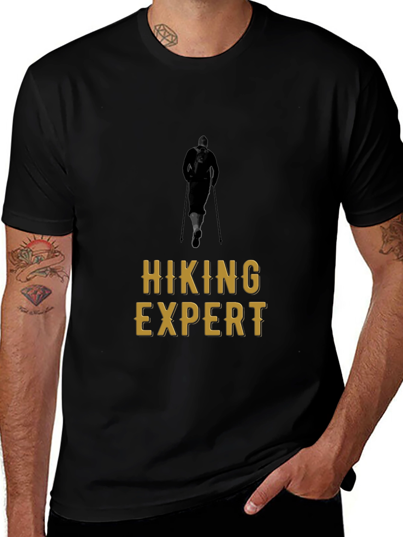 Variant 13 of Hiking Expert Graphic T-Shirt - Black