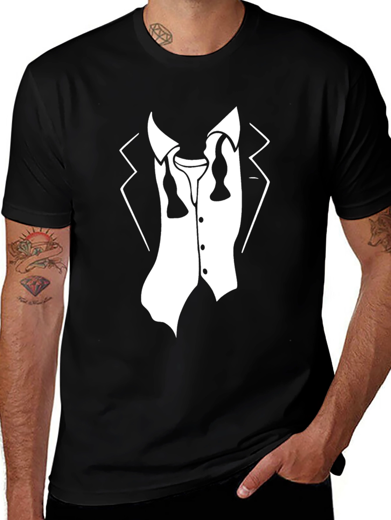 Variant 14 of Tuxedo T-Shirt - Instant Formalwear Fun!