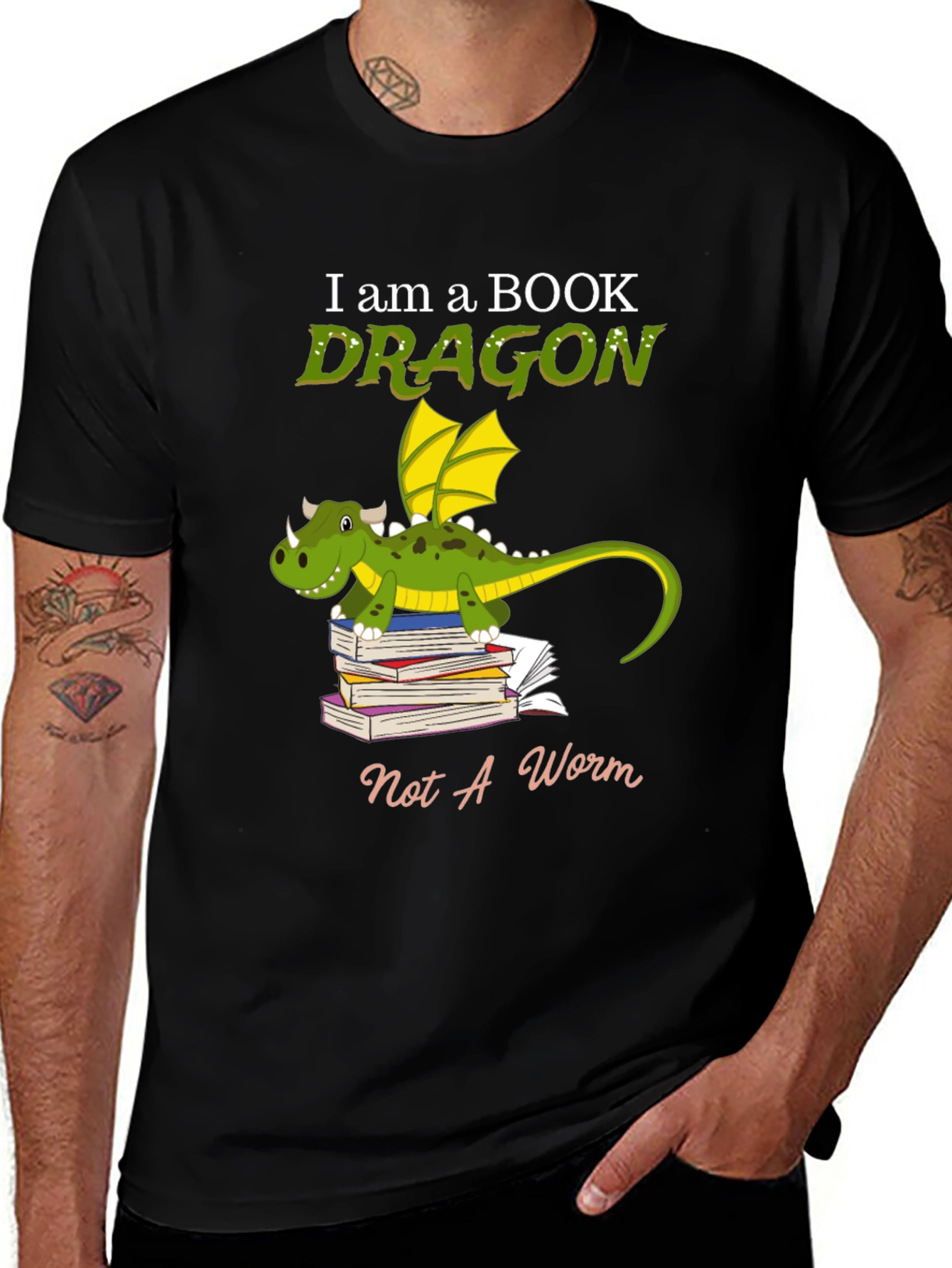 Variant 19 of Book Dragon T-Shirt - Reader's Delight