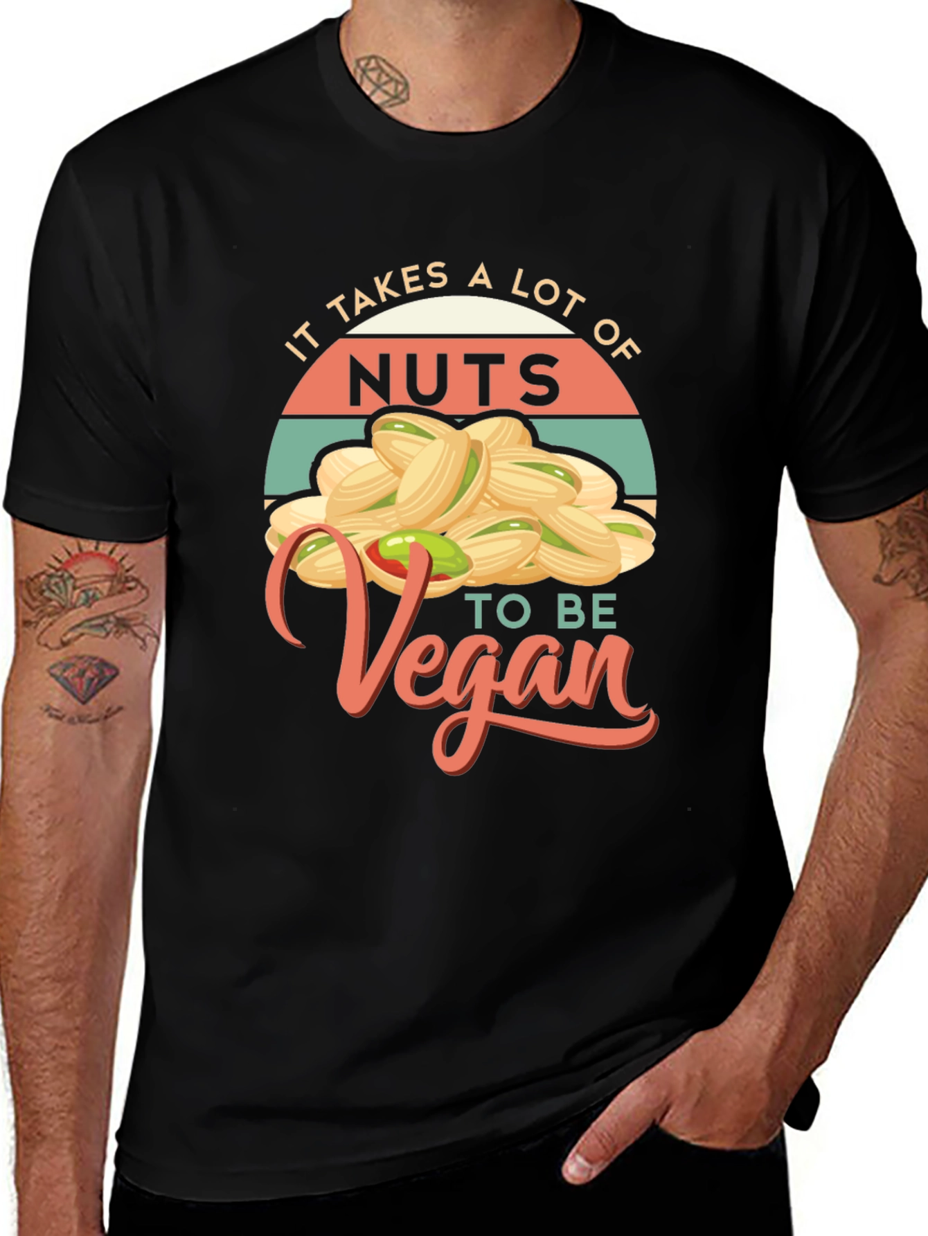 Variant 18 of It Takes A Lot of Nuts to Be Vegan T-Shirt