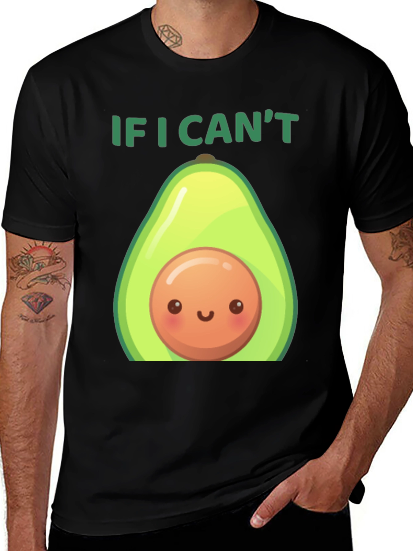 Variant 11 of Cute Avocado Graphic Tee - Funny Foodie Shirt
