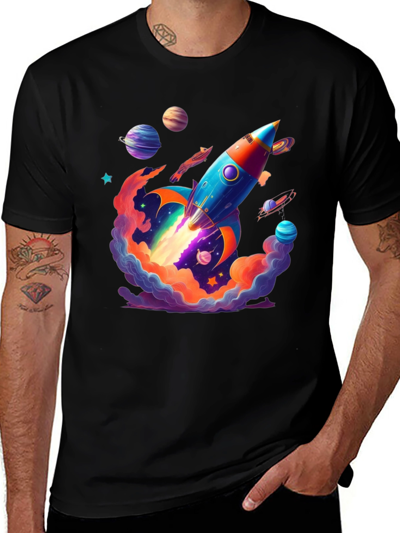 Variant 22 of Cosmic Rocket T-Shirt - Blast Off in Style!