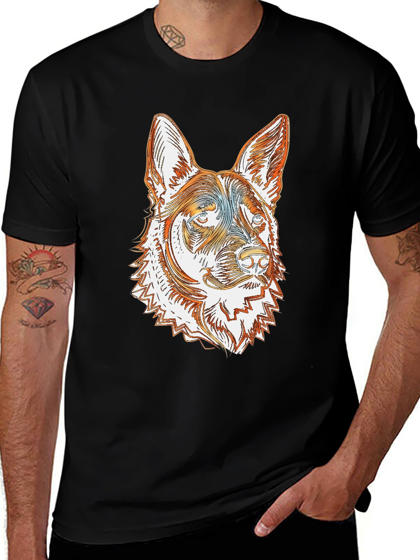 Variant 3 of German Shepherd Dog Graphic T-Shirt
