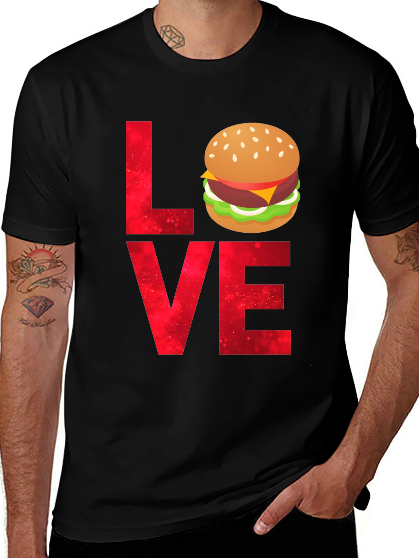 Variant 20 of Love Burger T-Shirt - Foodie Tee