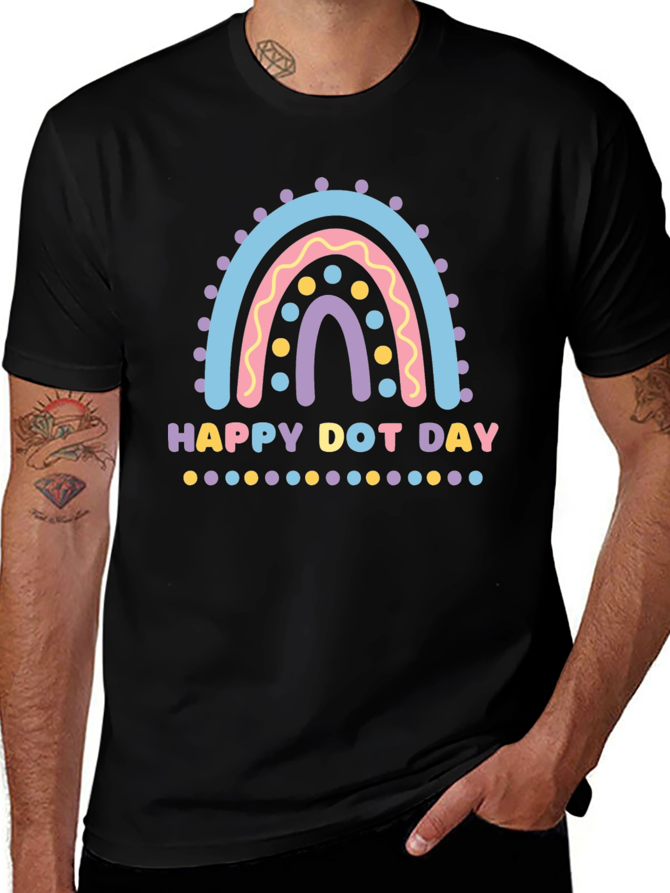 Happy Dot Day Rainbow Graphic Tee - Unisex