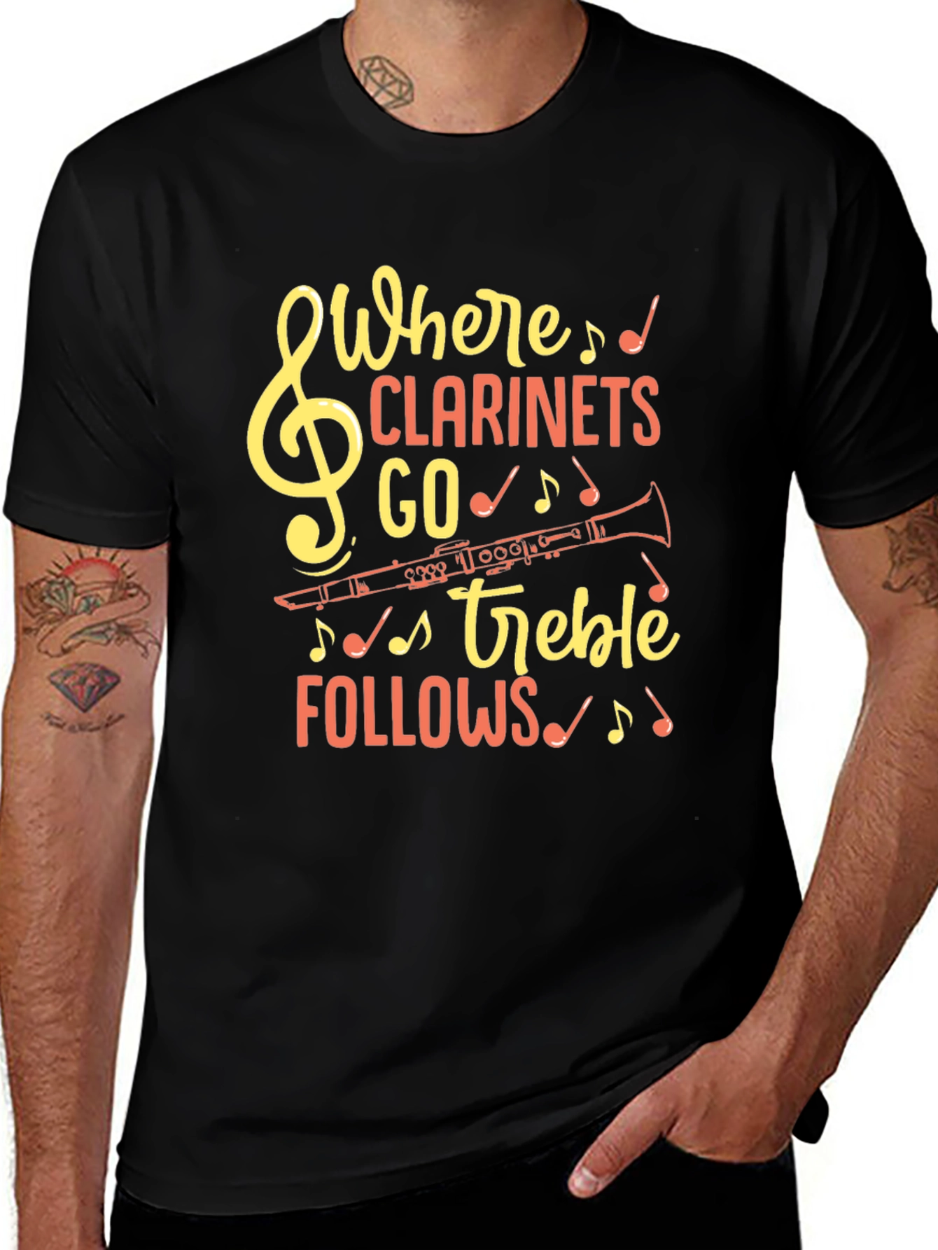 Black Where Clarinets Go Treble Follows T-Shirt main image