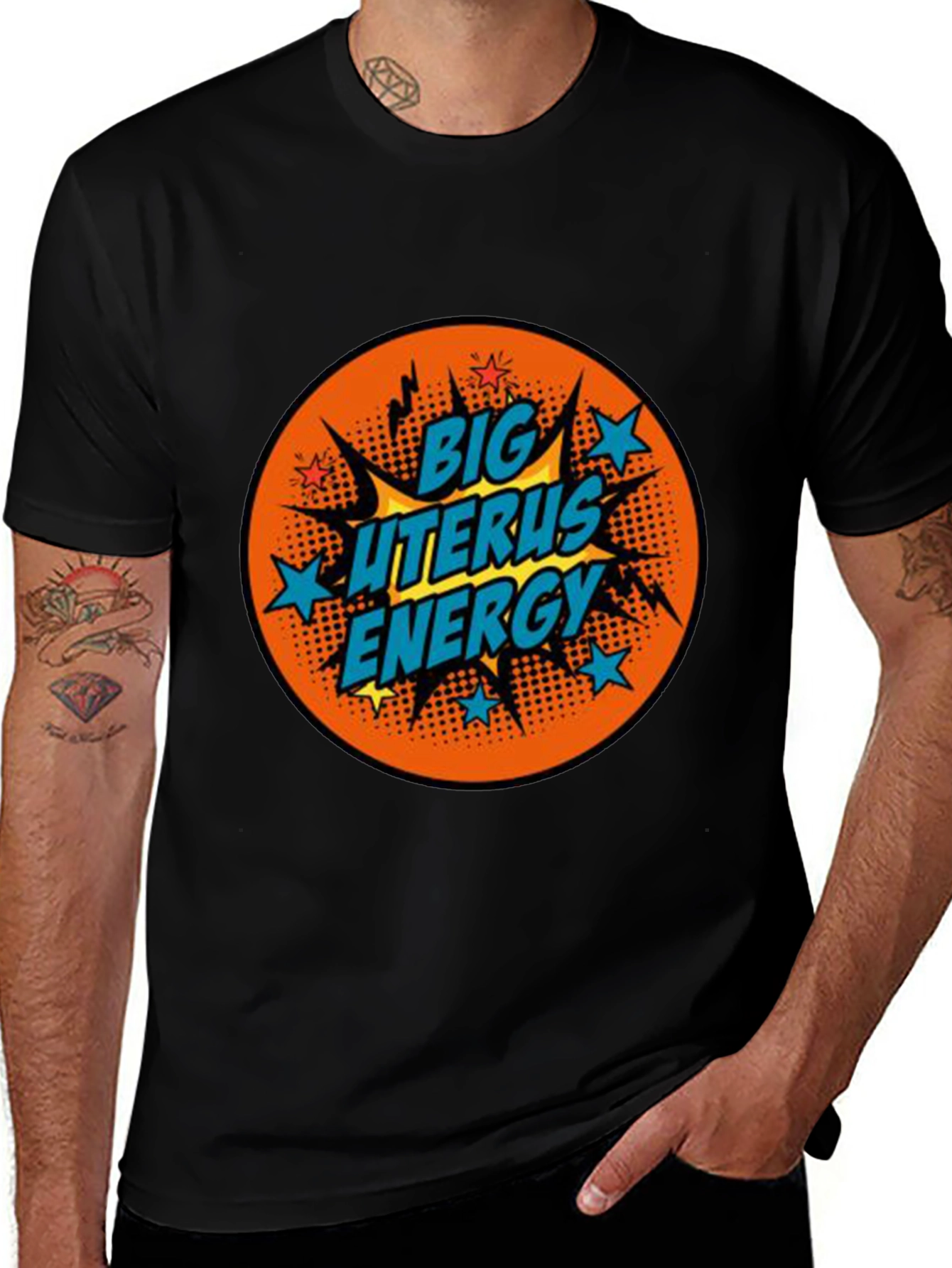 Big Uterus Energy T-Shirt - Black