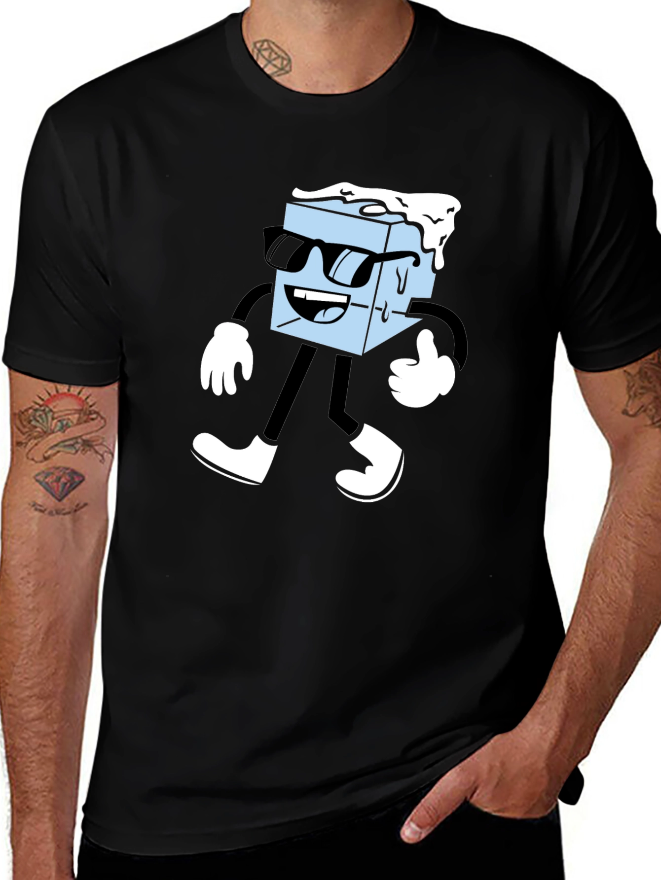 Variant 17 of Cool Cube Cartoon Graphic T-Shirt