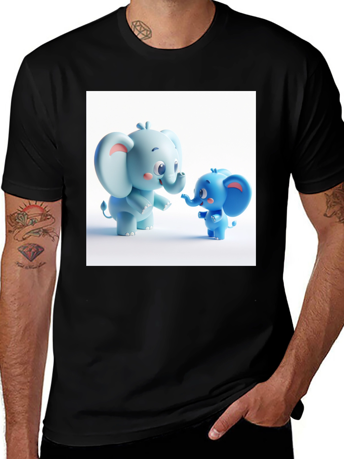 Variant 28 of Cute Cartoon Elephant T-Shirt