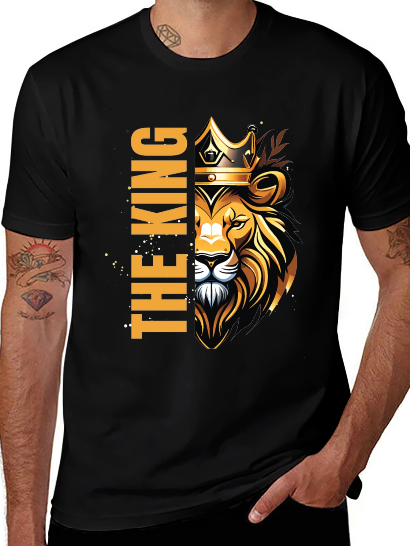 Variant 29 of The King Lion Crown Black T-Shirt