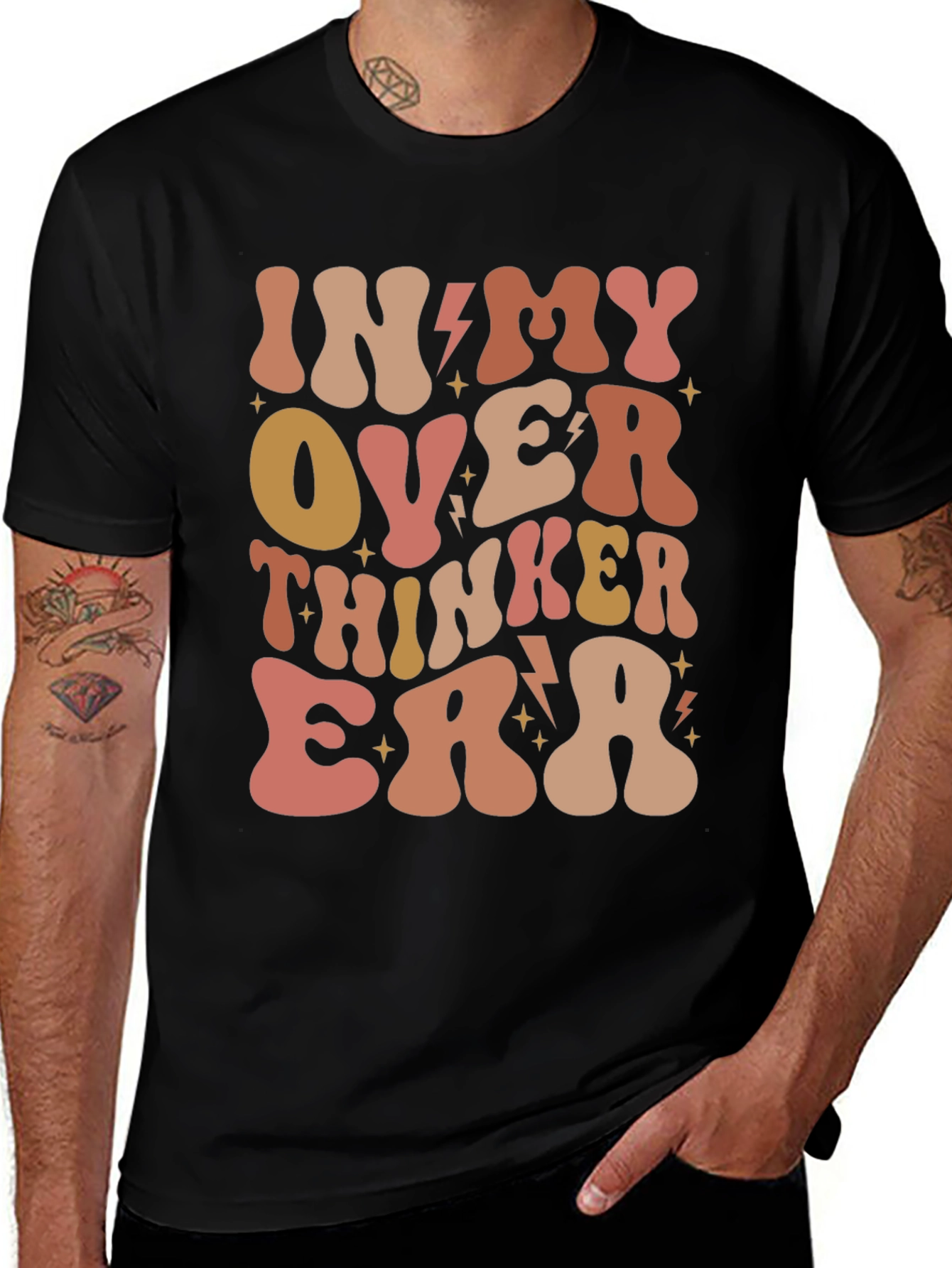 Variant 13 of Over Thinker Era Tee - Trendy Retro Style