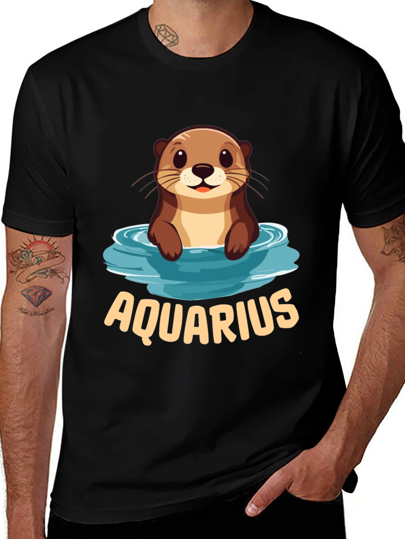 Variant 28 of Aquarius Otter Graphic T-Shirt