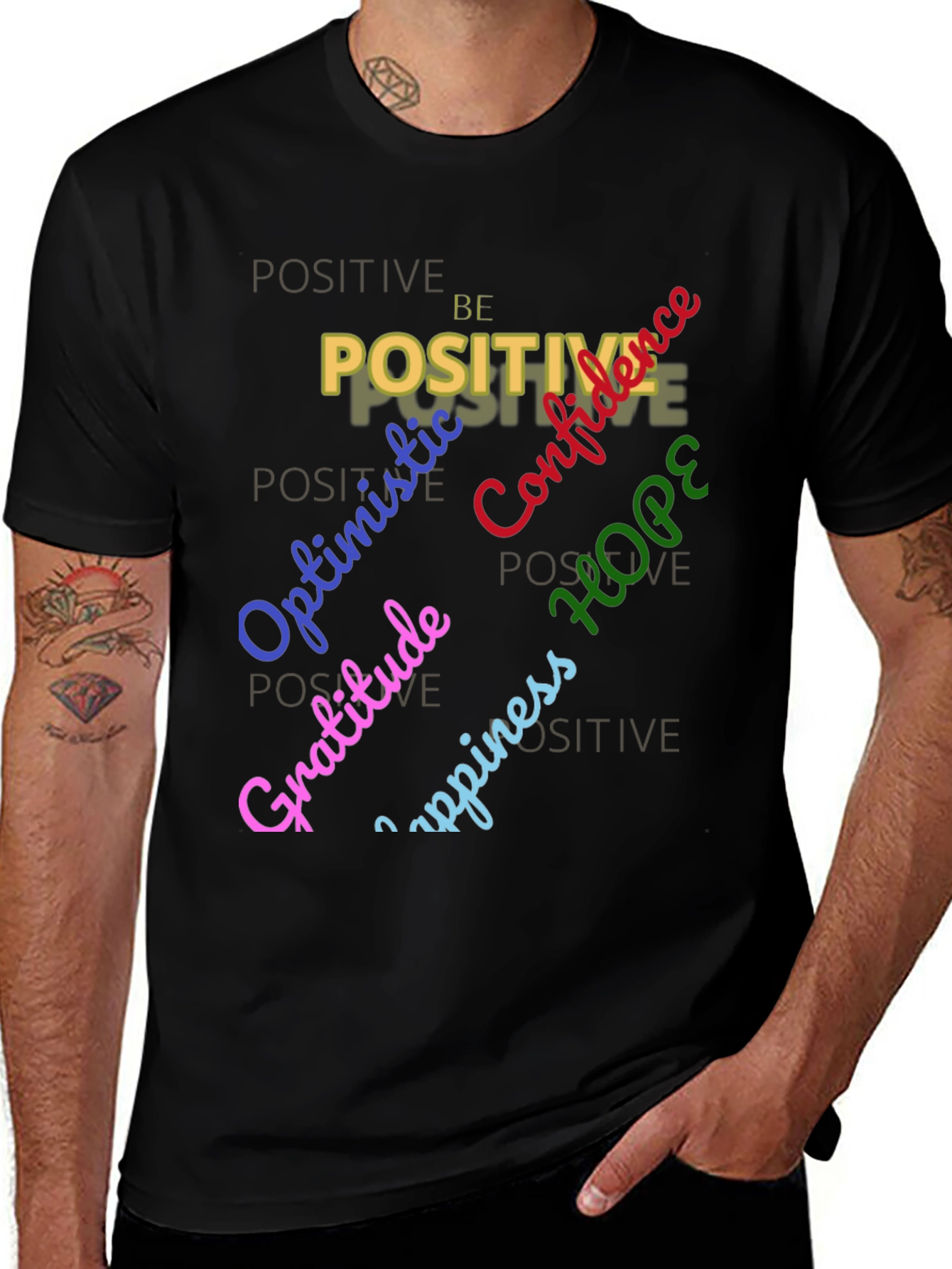 Variant 17 of Be Positive Graphic T-Shirt