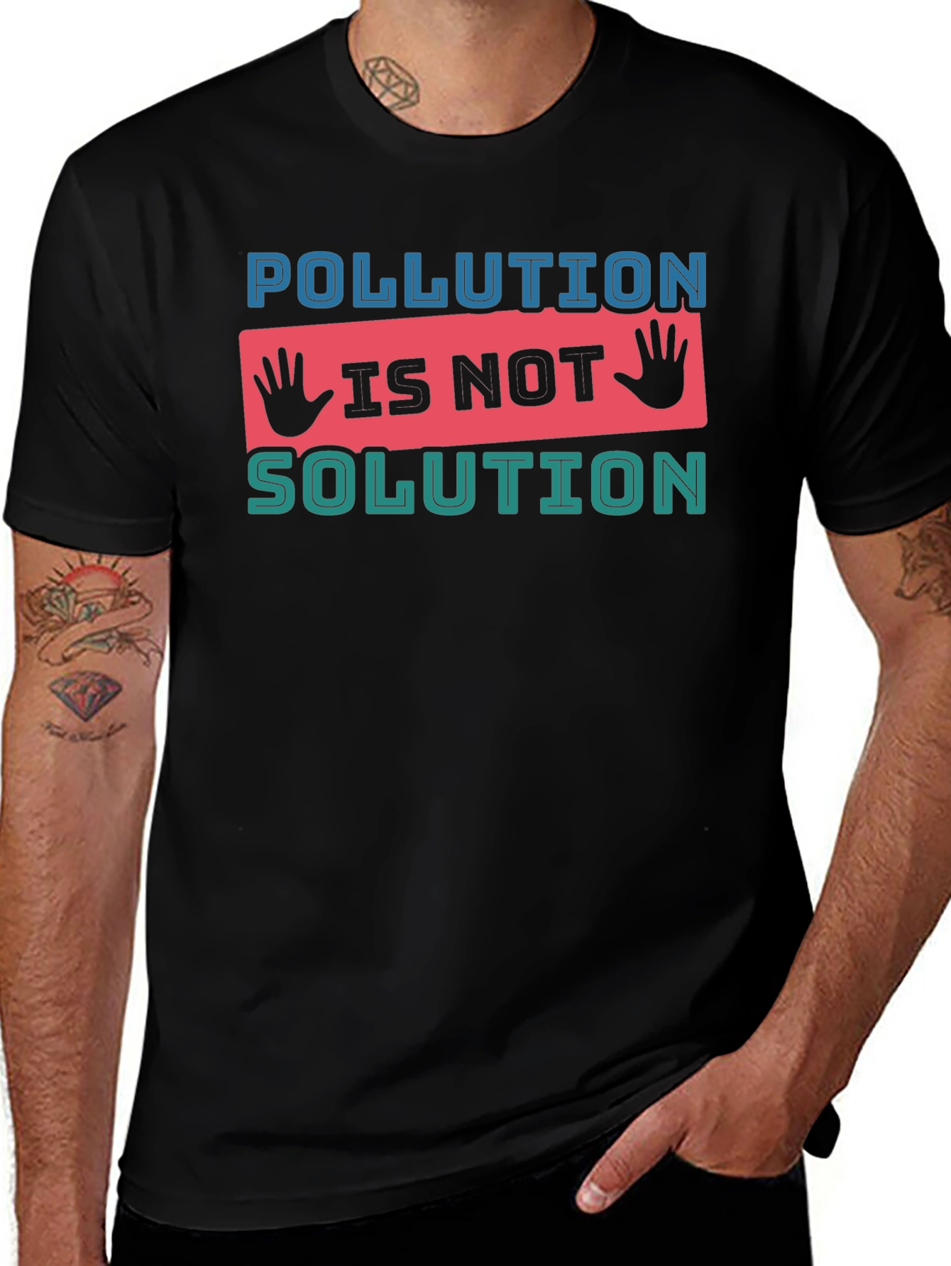 Variant 26 of Pollution is Not Solution Graphic T-Shirt