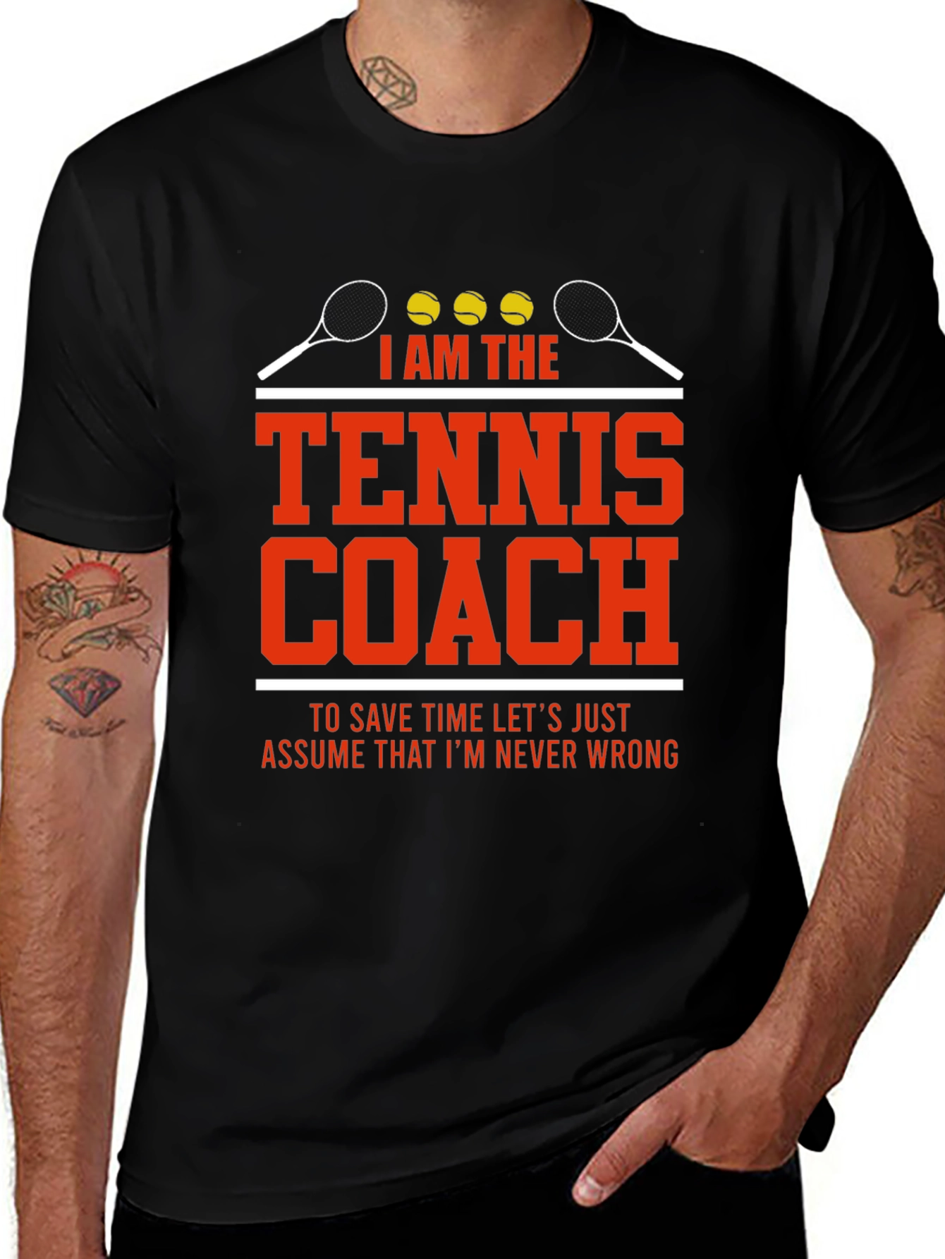 Variant 7 of Tennis Coach T-Shirt - I Am The Tennis Coach Tee