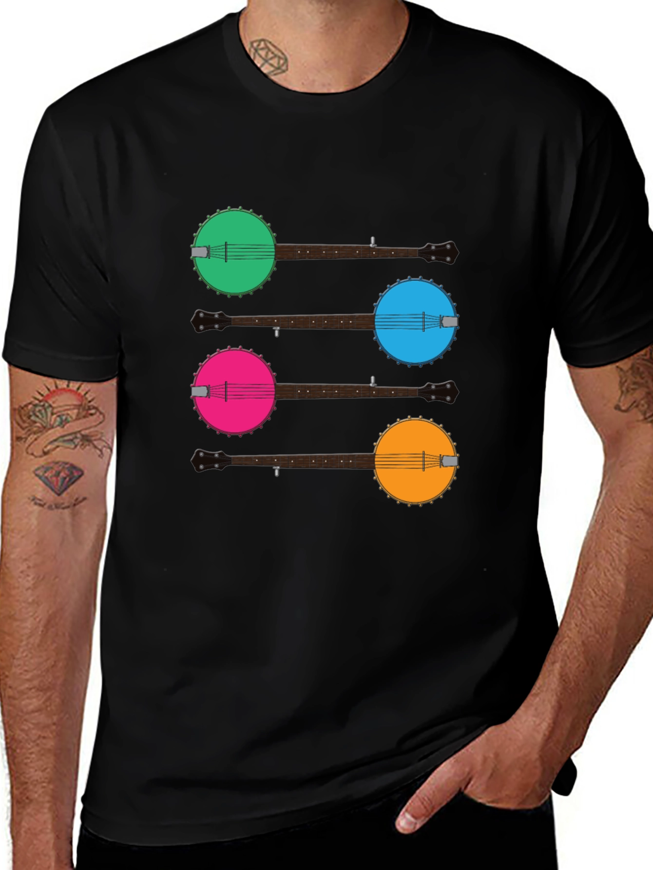 Variant 19 of Colorful Banjo T-Shirt | Music Lover Tee