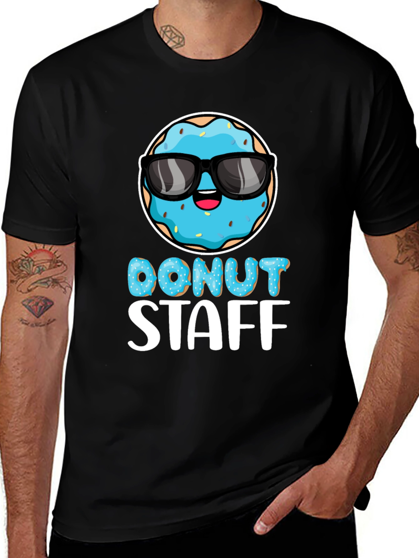 Variant 30 of Donut Staff Graphic Tee - Funny Foodie T-Shirt