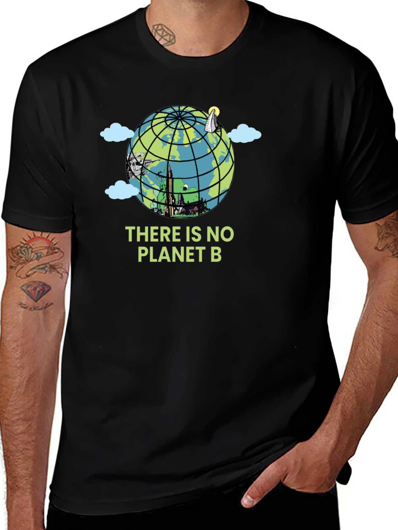 Variant 25 of Eco-Friendly 'No Planet B' Graphic Tee