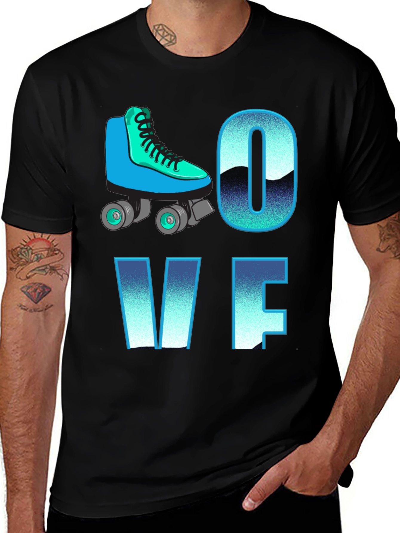Variant 30 of Roller Skate LOVE Graphic T-Shirt