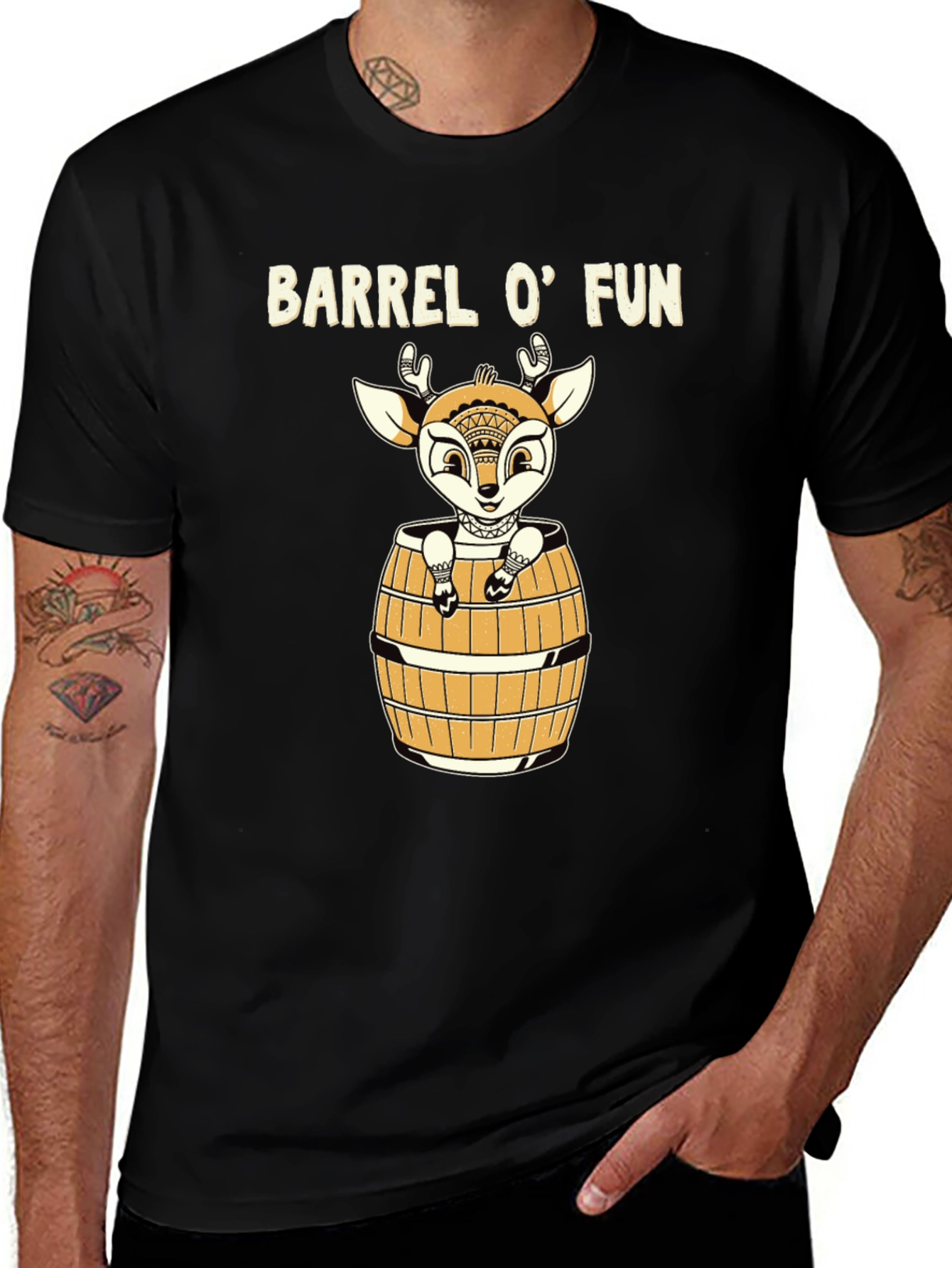 Variant 24 of Barrel O' Fun Deer Graphic T-Shirt