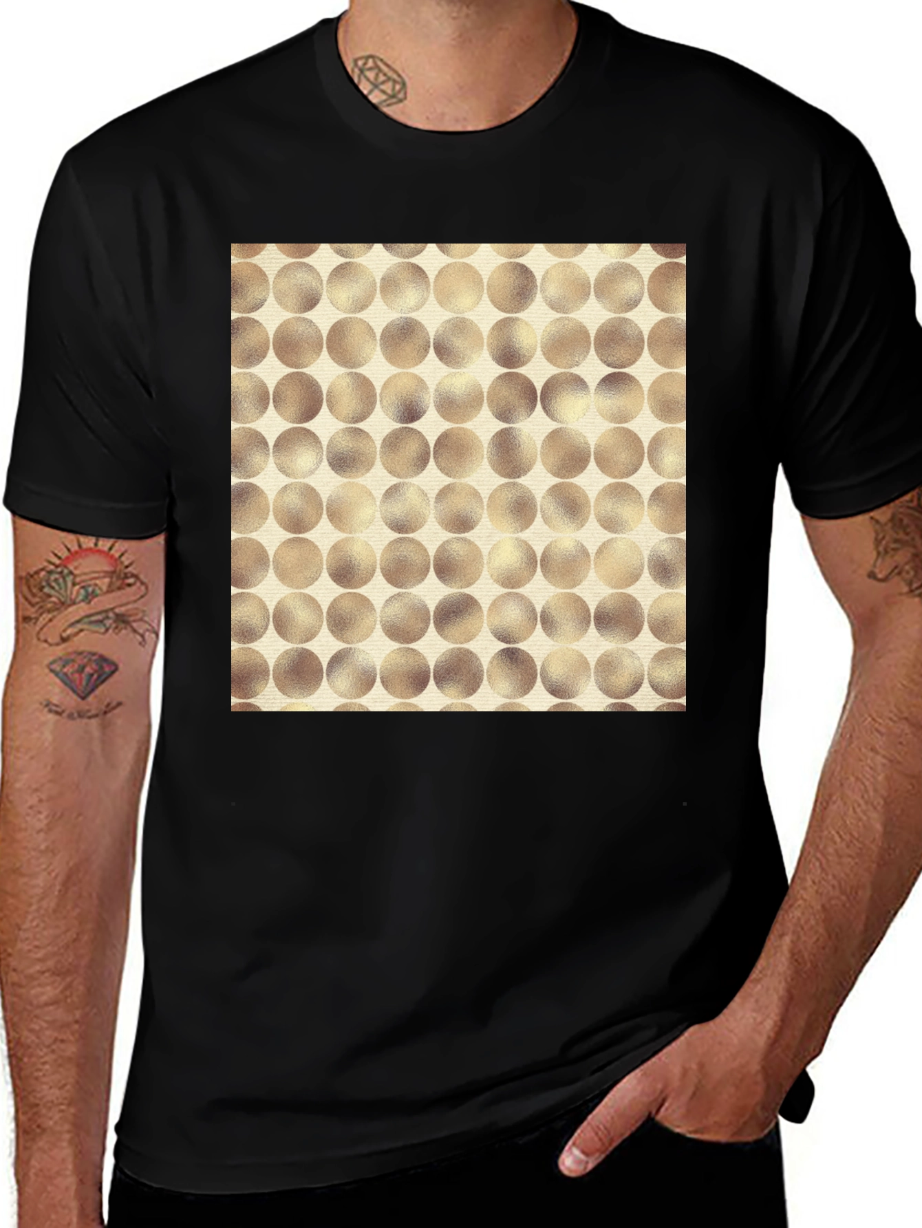Variant 2 of Modern Circle Pattern Tee - Stylish Casual Wear