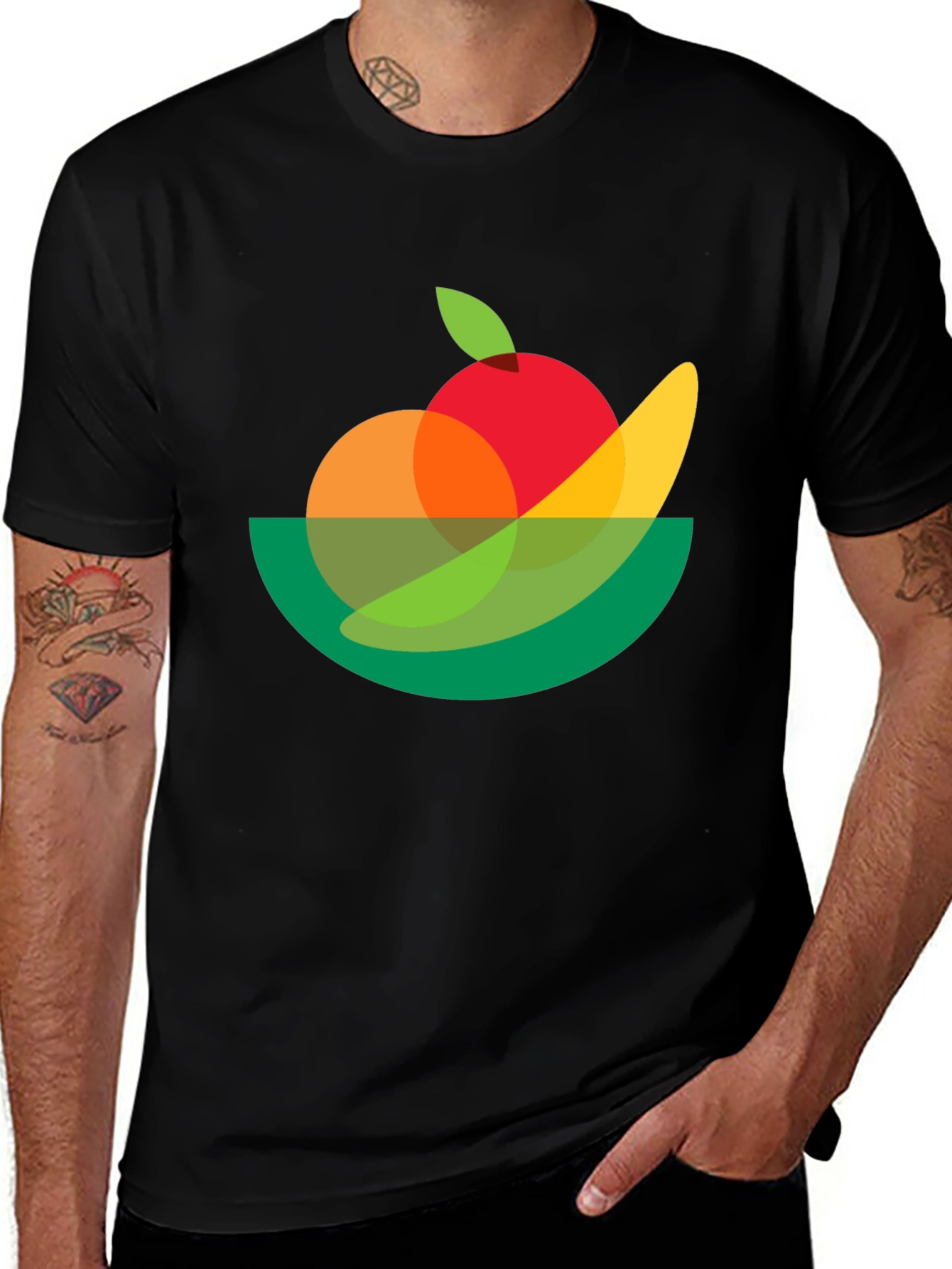 Variant 29 of Abstract Fruit Bowl Graphic Tee
