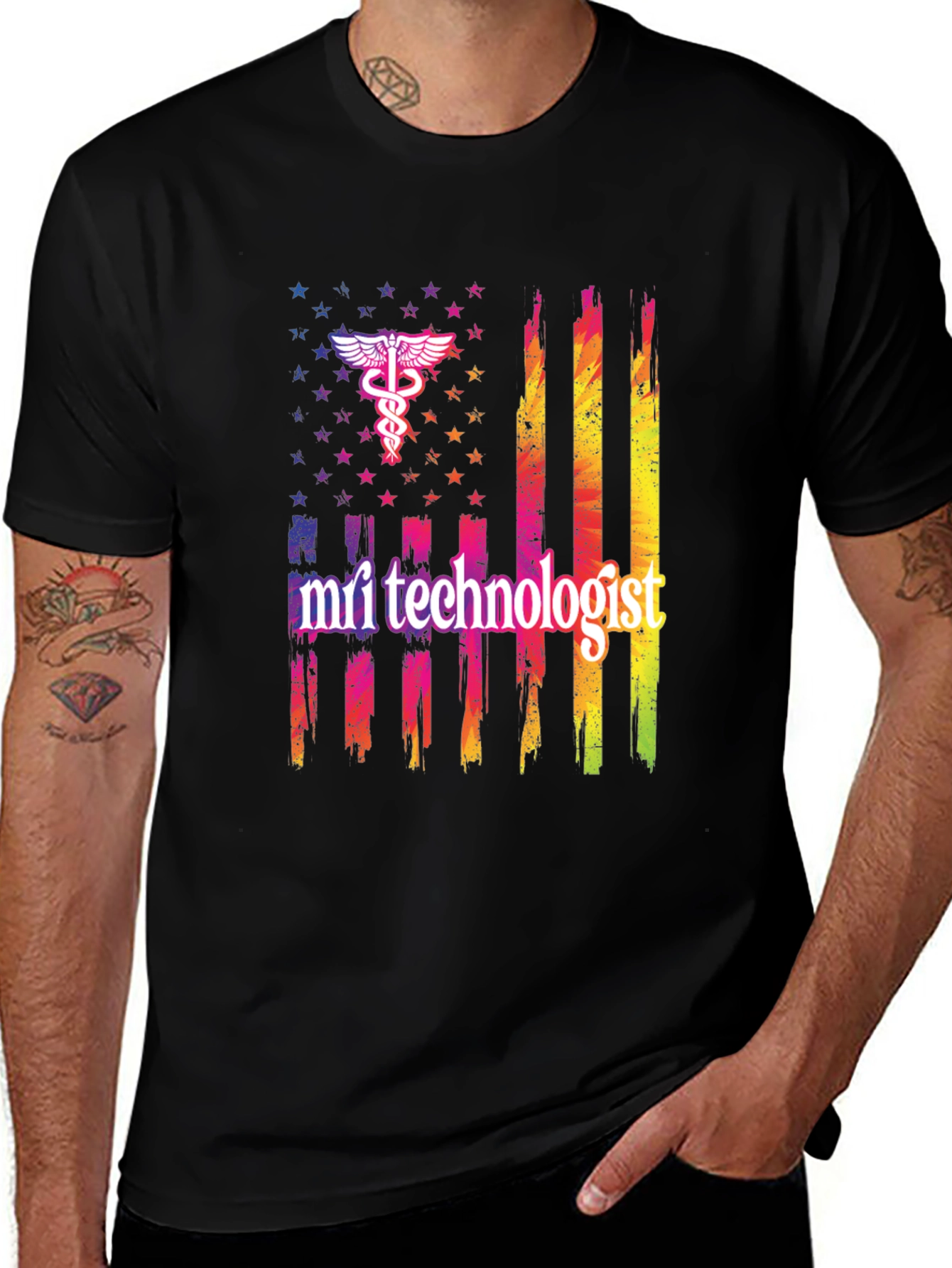 MRI Technologist USA Flag T-Shirt