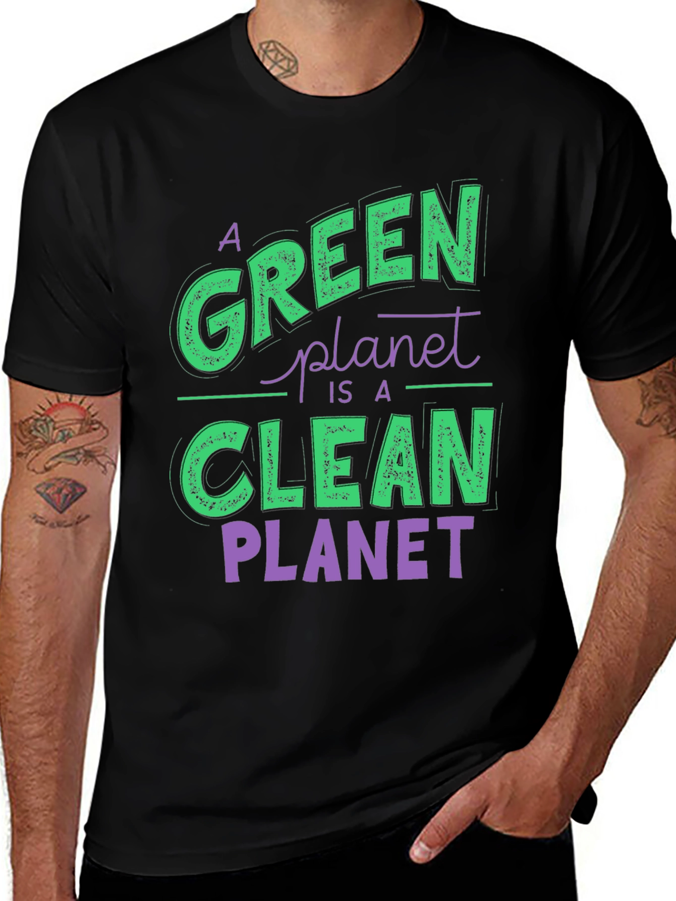 Variant 6 of Green Planet T-Shirt - Environmental Awareness