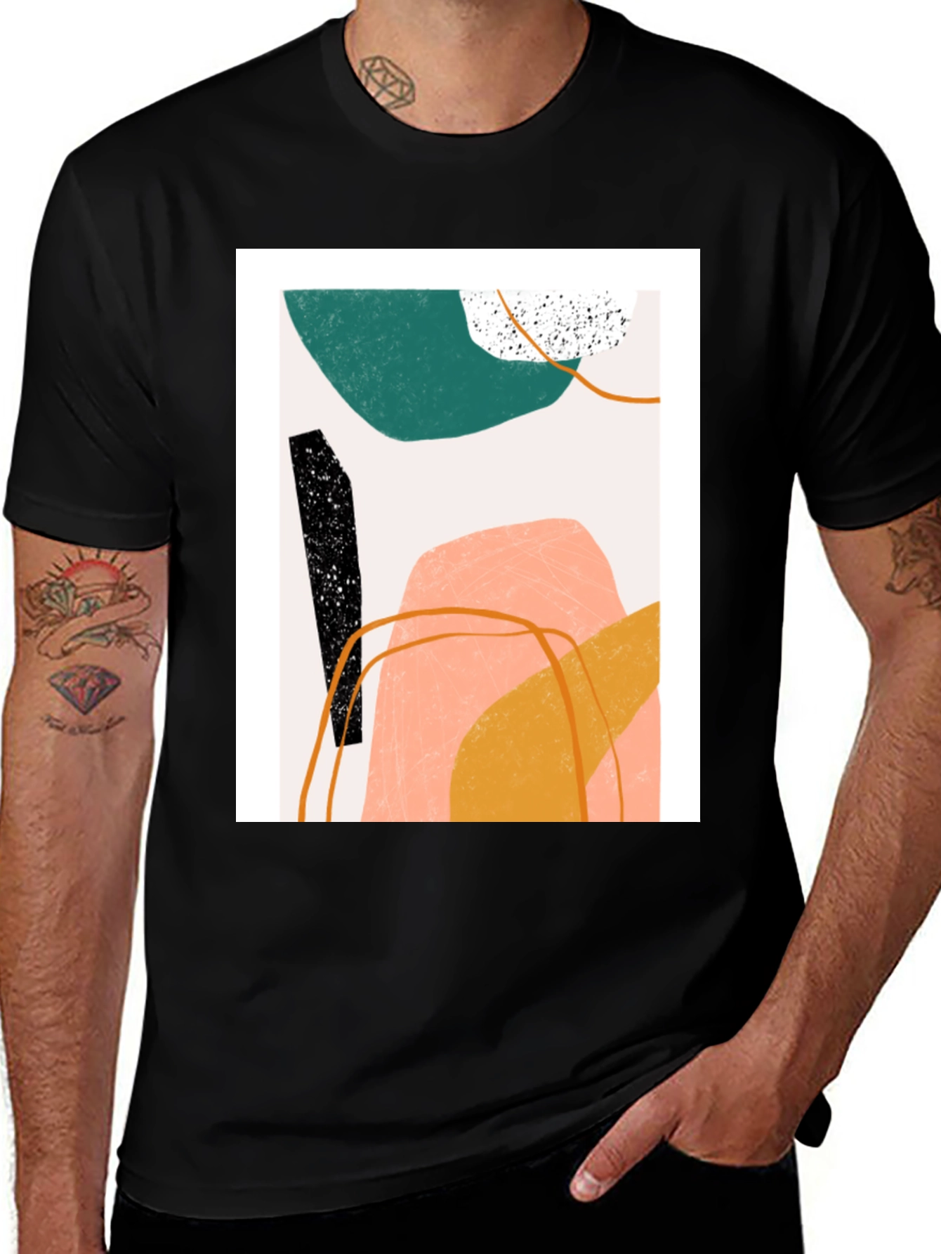 Variant 23 of Abstract Art Graphic Tee - Modern Style