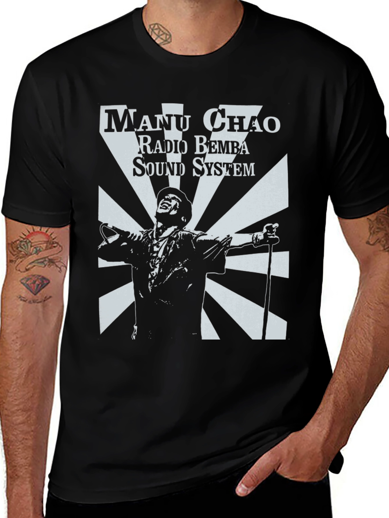 Manu Chao Radio Bemba Sound System Black T-Shirt