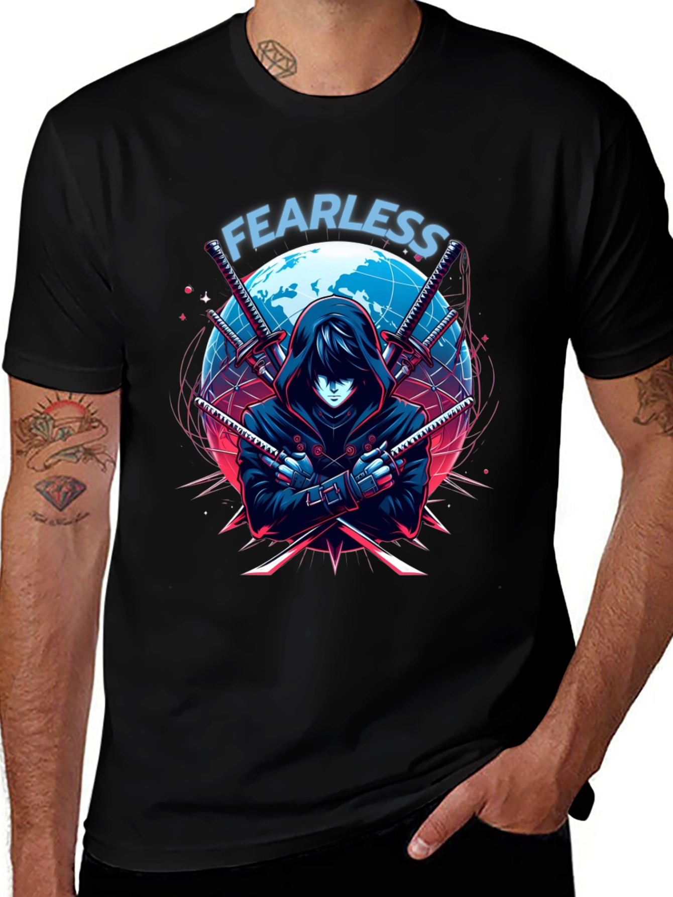 Variant 20 of Fearless Anime Ninja Graphic T-Shirt