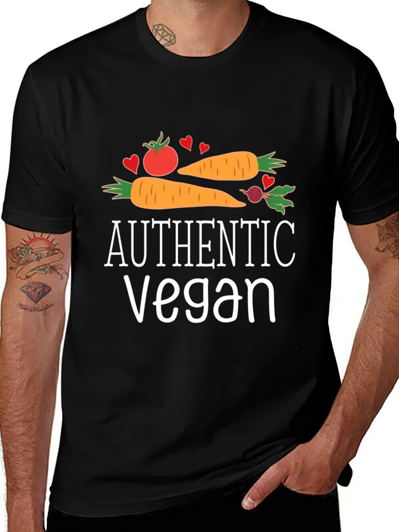 Variant 21 of Authentic Vegan T-Shirt - Vegetable Graphic Tee