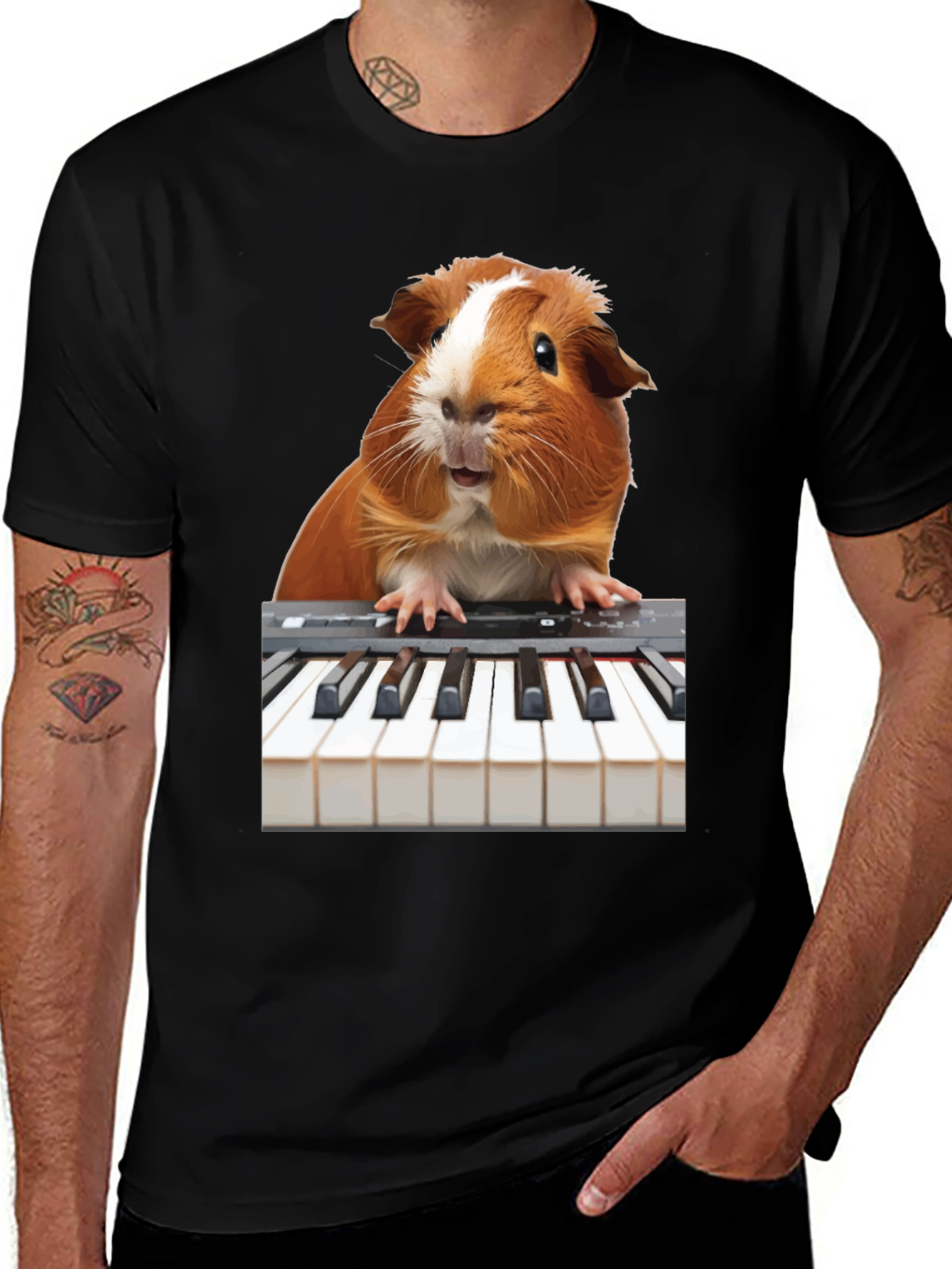 Variant 25 of Guinea Pig Pianist Graphic Tee