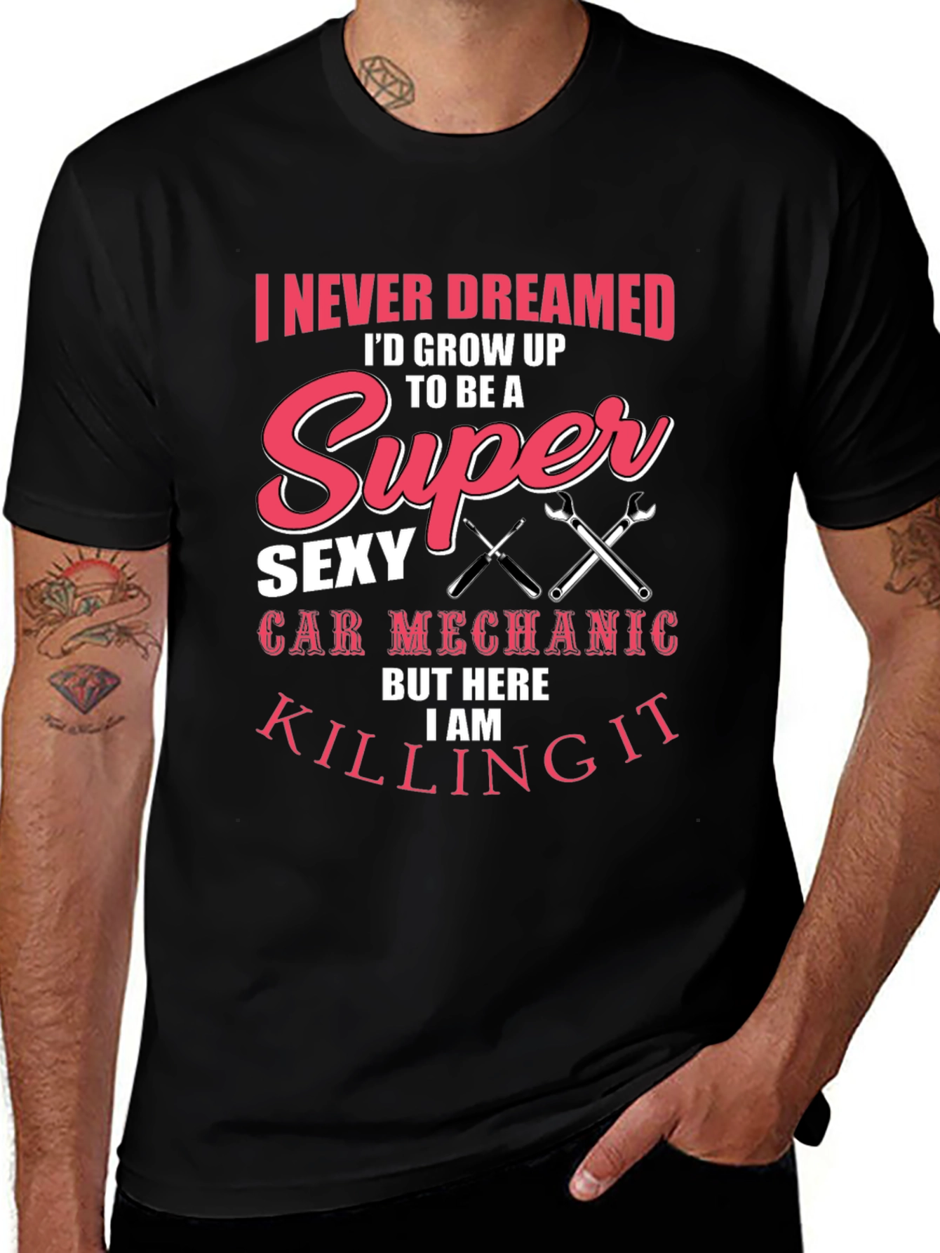 Variant 5 of Super Sexy Car Mechanic T-Shirt