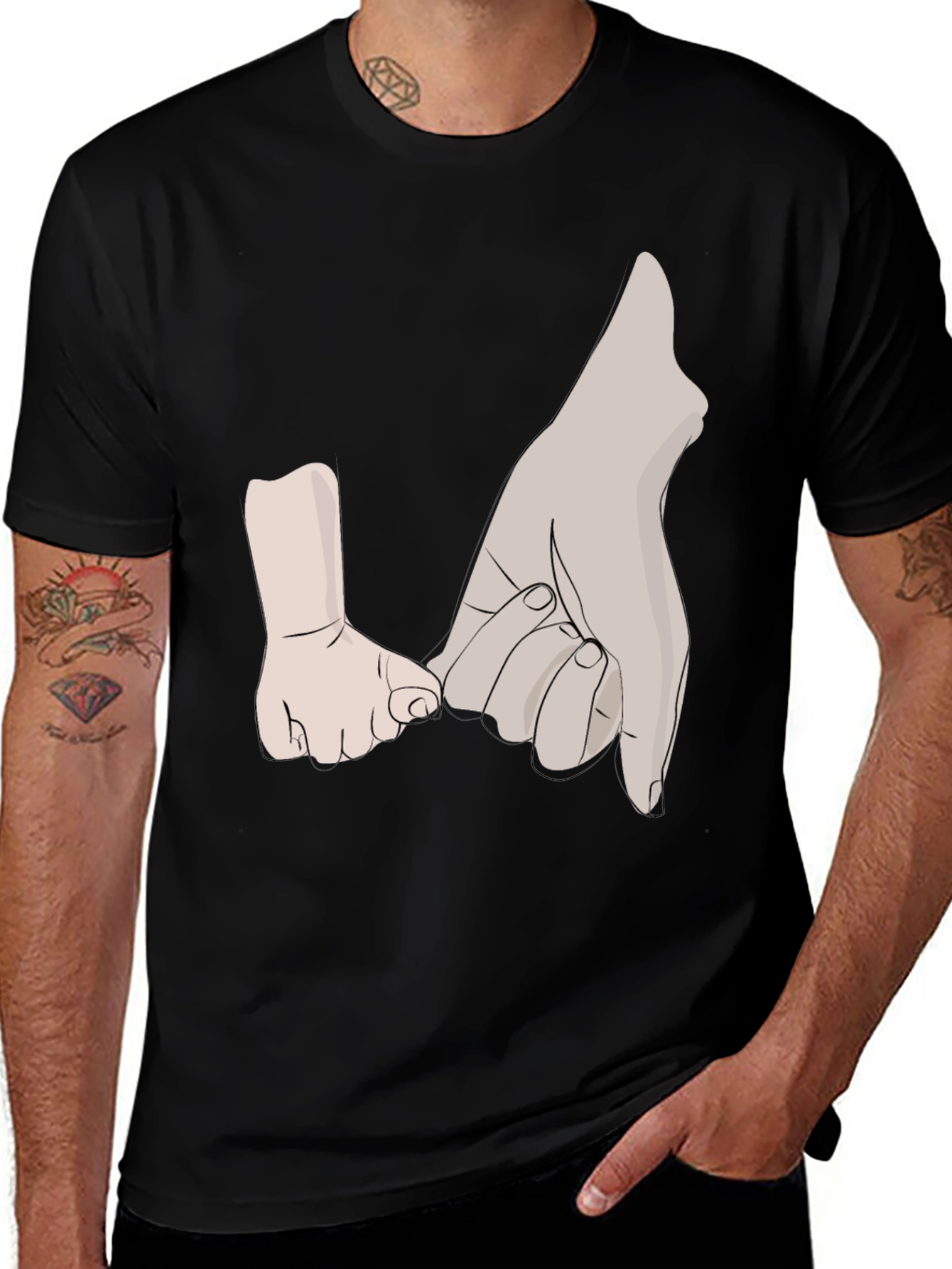 Variant 29 of Pinky Promise Graphic Tee - Father Child Bond