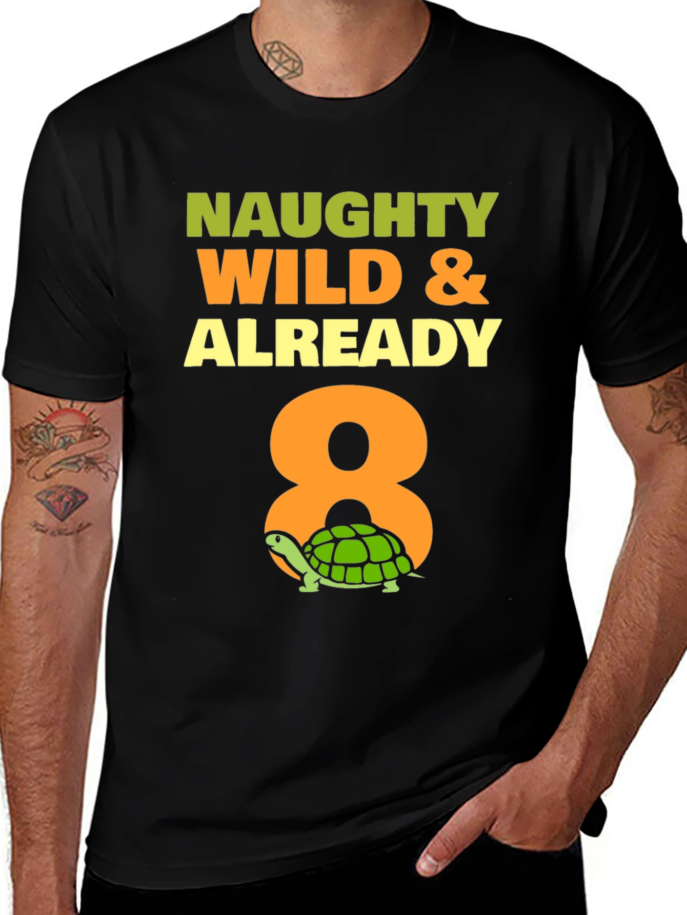 Variant 4 of Naughty Wild & Already 8! Birthday T-Shirt