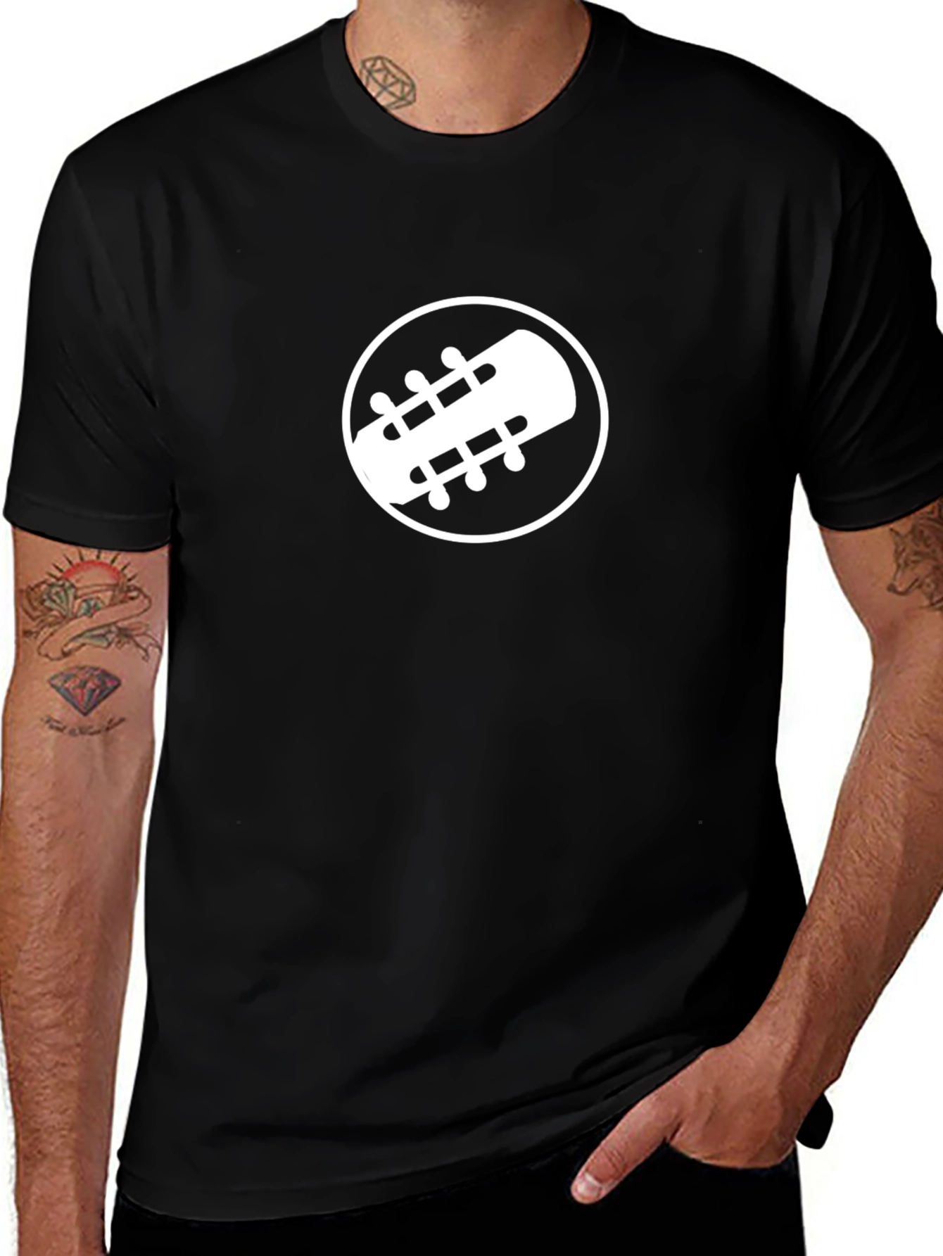 Variant 14 of Guitar Headstock Graphic Tee - Music Lover's T-Shirt