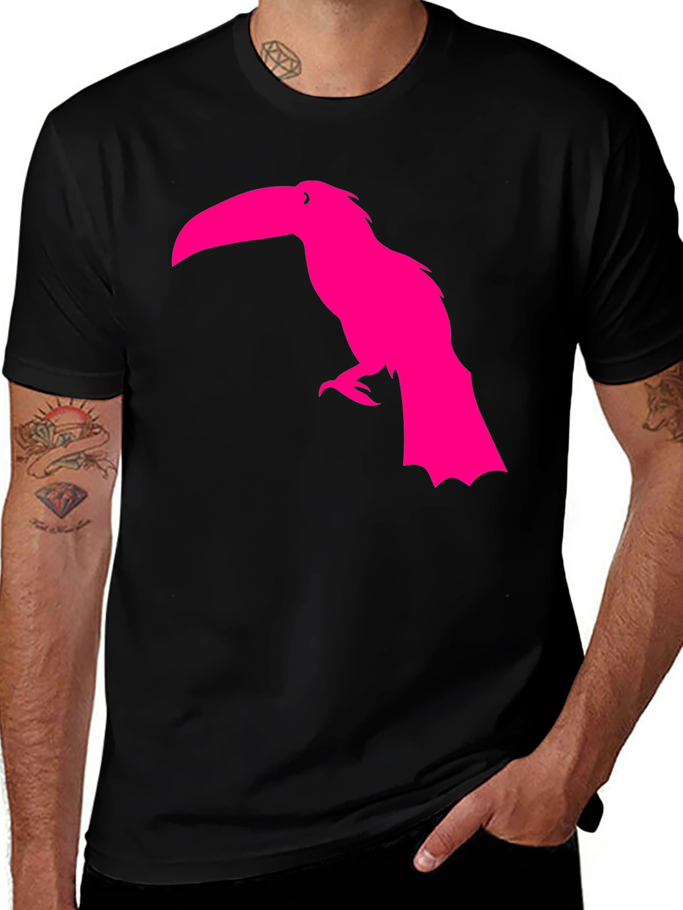 Variant 17 of Toucan Graphic Tee - Men's Black T-Shirt